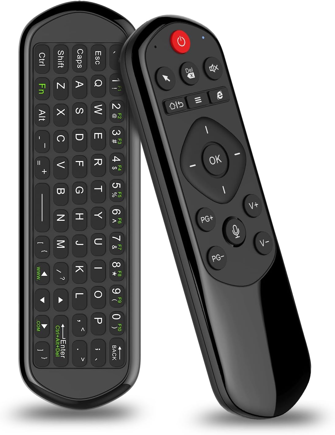 iPazzPort Universal TV Air Mouse Keyboard, Bluetooth & 2.4G, Voice Input for Smart TV/Android Box/PC/HTPC, QWERTY Remote (IR Learning) - iPazzPort