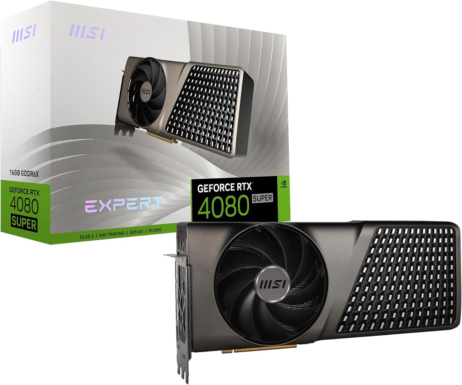 MSI Gaming RTX 4080 Super 16G Expert Graphics Card (NVIDIA RTX 4080 Super, 256-Bit, Extreme Clock: 2625 MHz, 16GB GDRR6X 23 Gbps, HDMI/DP, Ada Lovelace Architecture) - msi