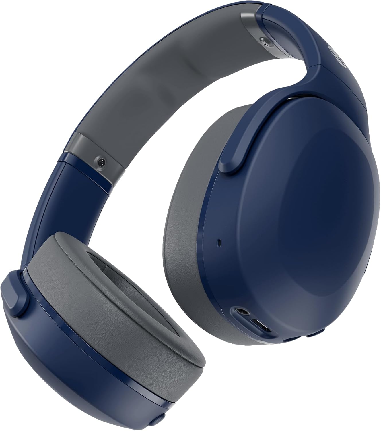 Skullcandy Crusher Evo Wireless Bluetooth Headphones with Multi-Sensory Bass, Noise Isolating Over-Ear Fit, Up to 40 Hours Battery, Microphone for iPhone Android - Blue/Grey - Customer Photo 1