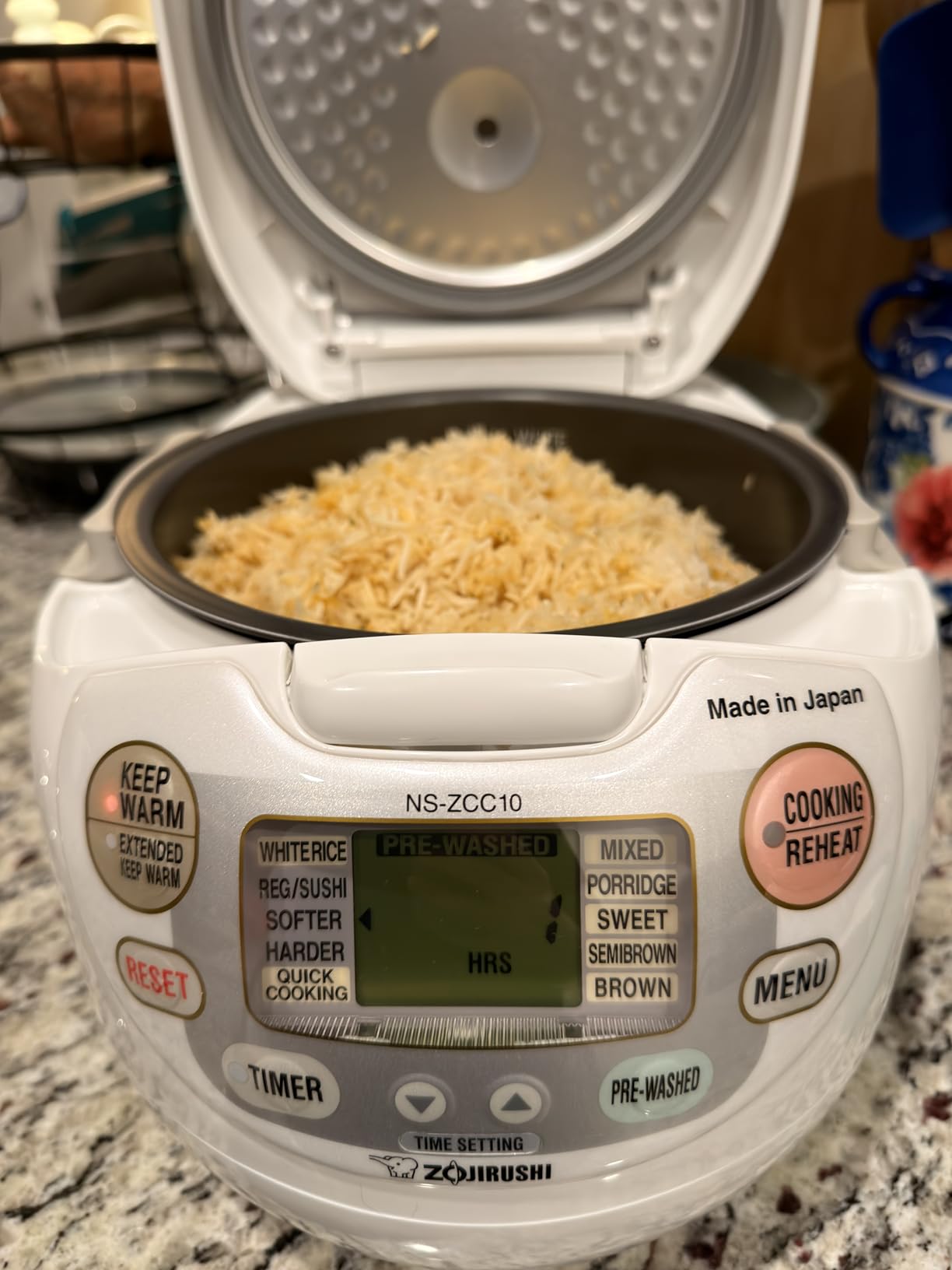 Zojirushi NS-ZCC10 5-1/2-Cup Neuro Fuzzy Rice Cooker and Warmer, Premium White customer photo 1