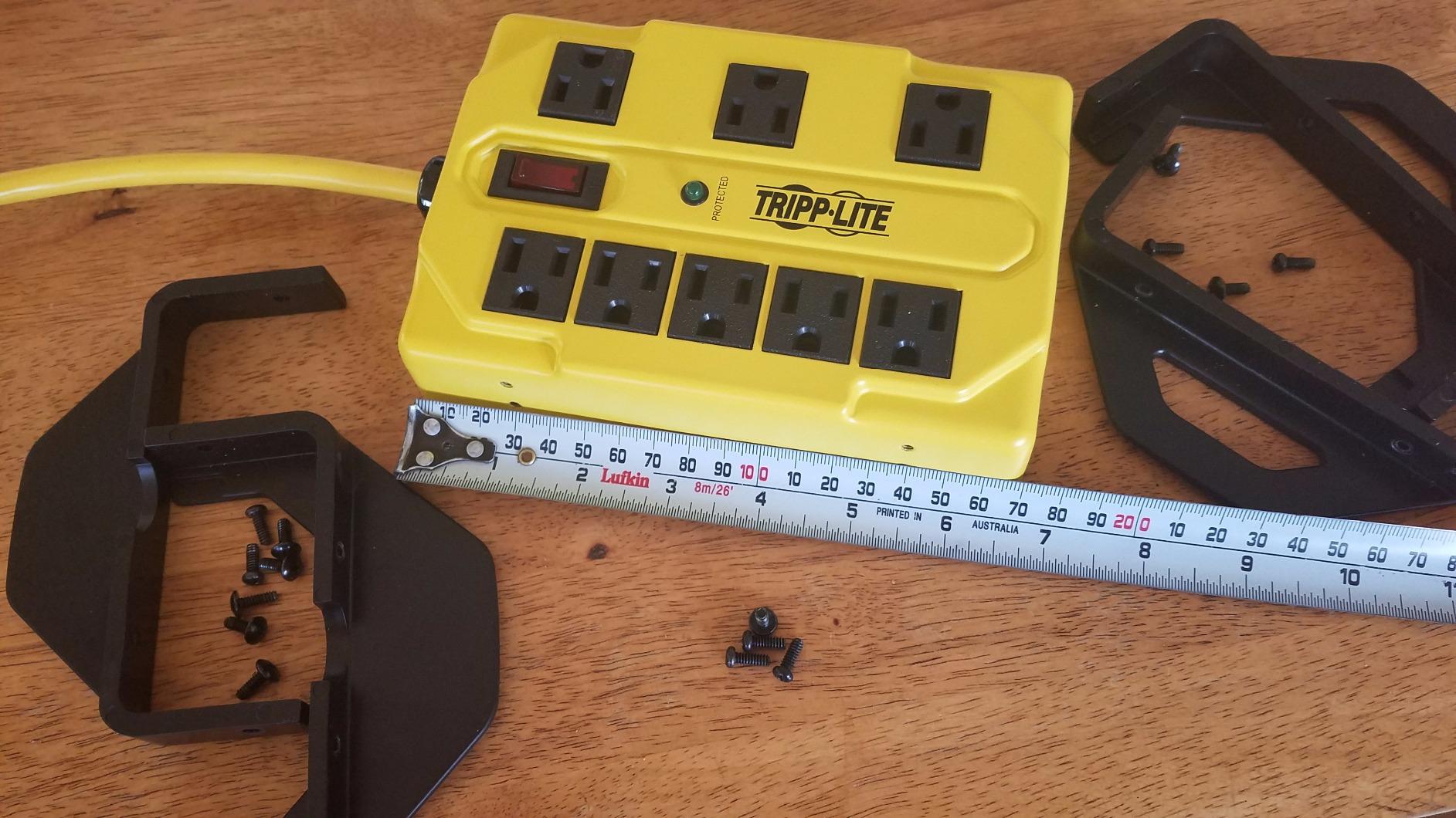 Eaton TLM812SA Heavy Duty Power Strip with Surge Protection, 8 Outlets, 1500 Joules, Yellow Metal Housing, 12ft Cord, Keyhole Mounting Slots, Cord Wrap, Industrial Garage Work Shop Bench customer photo 2