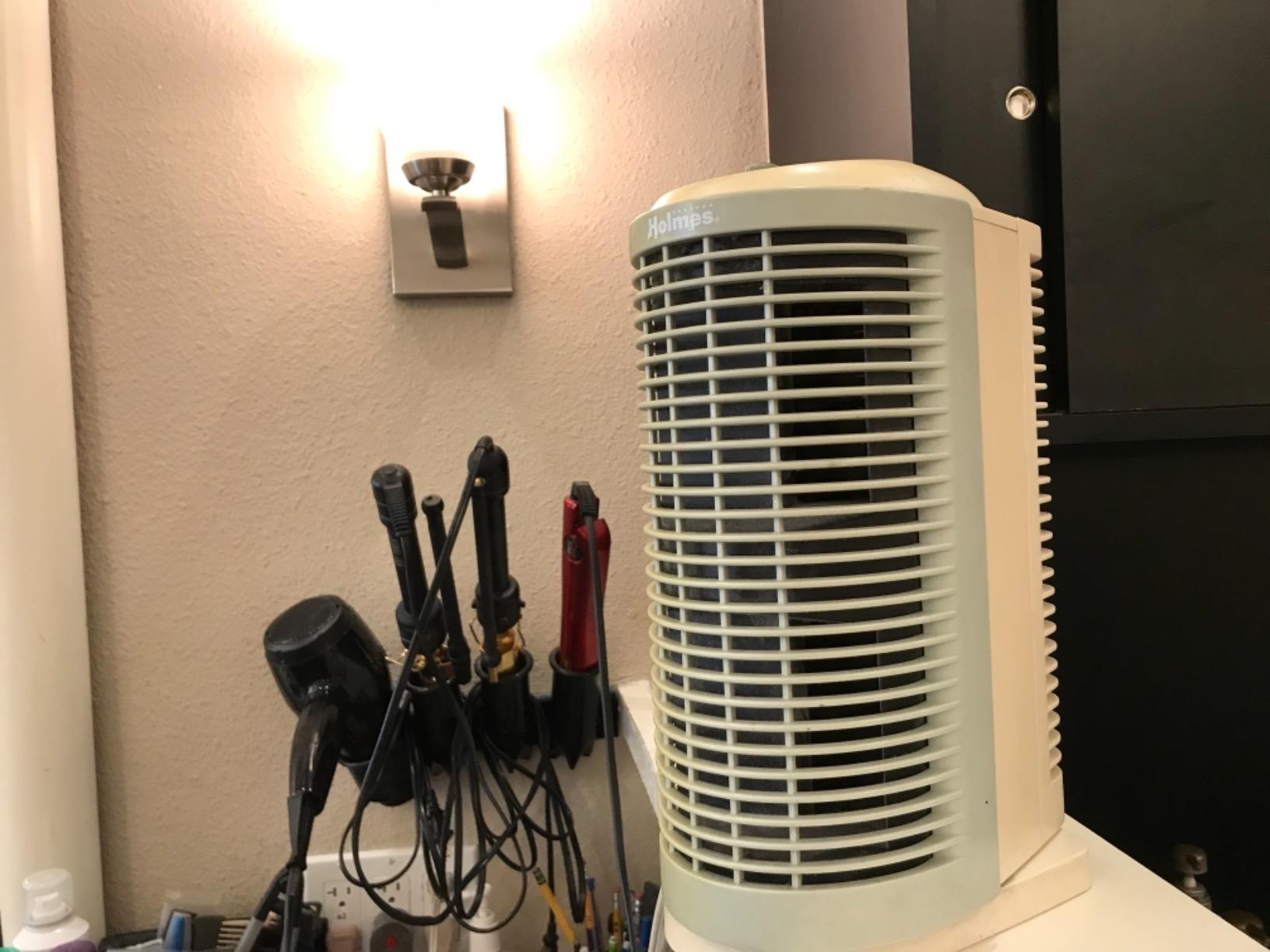 True HEPA Allergen Remover Mini Tower Air Purifier with Optional Ionizer | Small Space Air Purifier, White (HAP706-NU-1) customer photo 2