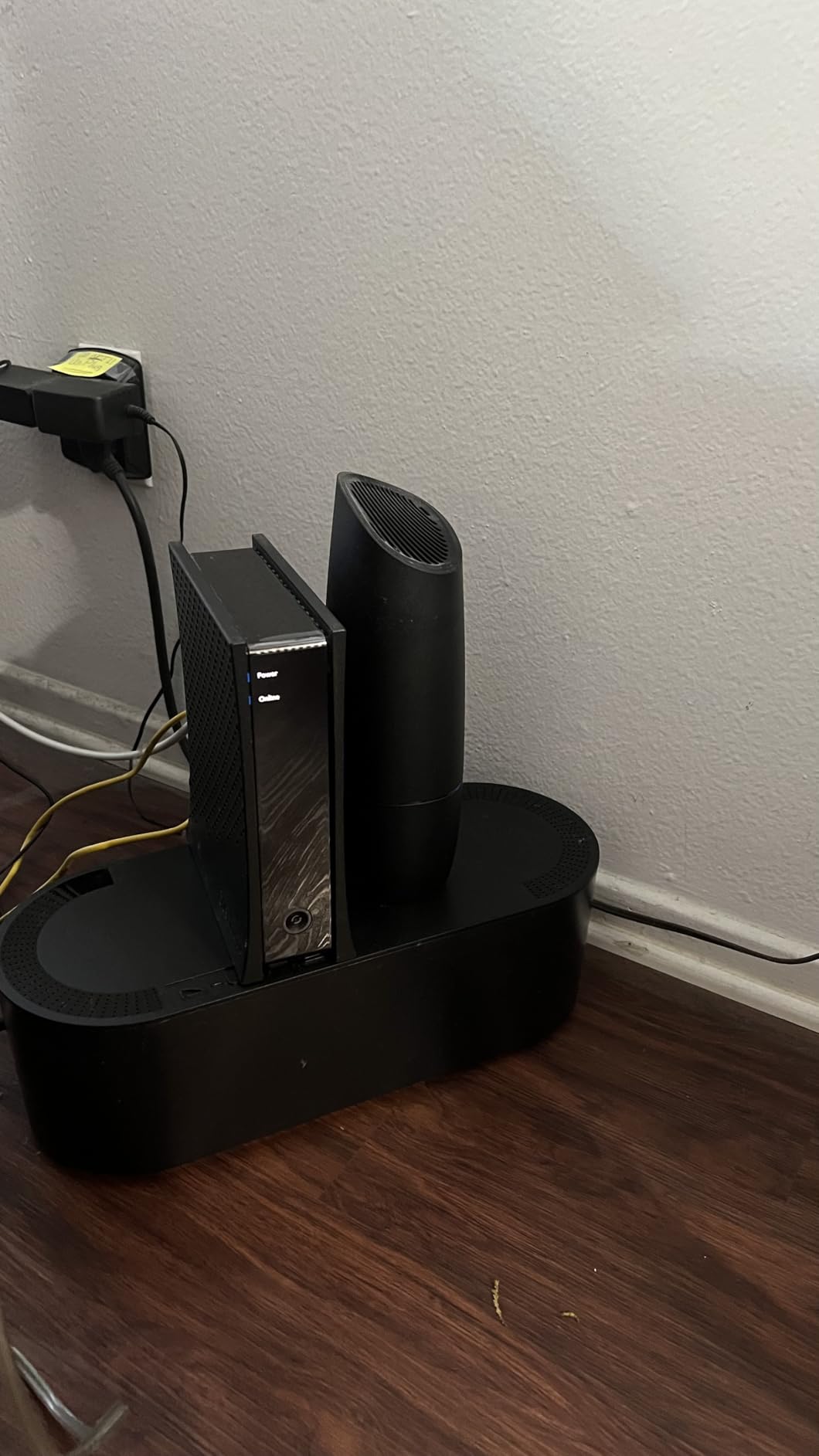 D-Line Cable Management Box, Power Strip Holder, Floor Outlet Hider, Desk Cord Organizer, Cover TV Wires, 12.75
