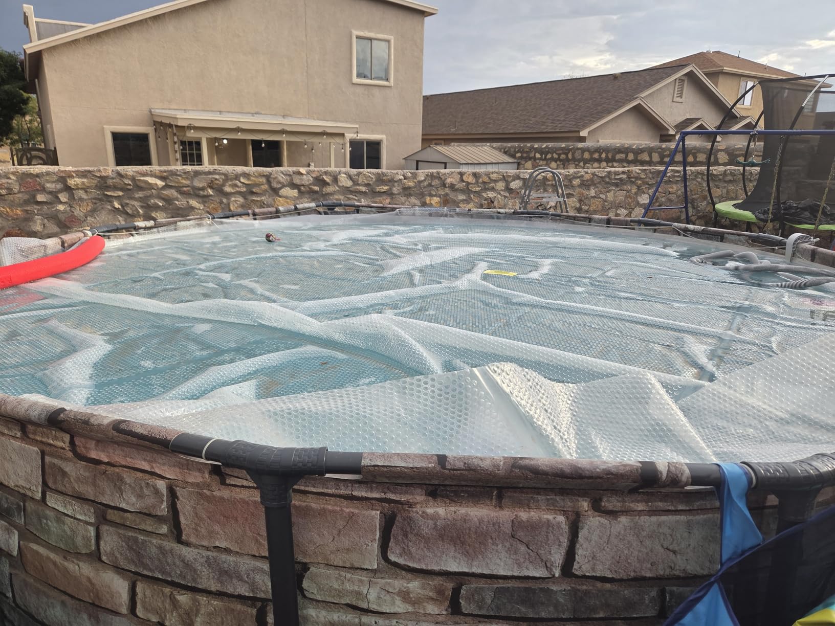 Sun2Solar Blue 24 ft Round Pool Solar Cover | 12 Mil | Heat Retaining Blanket for Inground & Above Ground Swimming Pools | Sun's Energy Heats Pool | Bubble Heating Blankets | 1200 Series customer photo 1