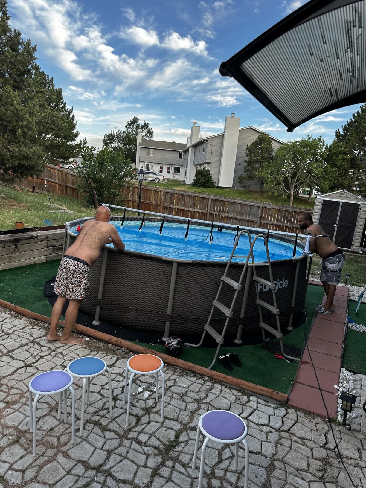 Sun2Solar Blue 24 ft Round Pool Solar Cover | 12 Mil | Heat Retaining Blanket for Inground & Above Ground Swimming Pools | Sun's Energy Heats Pool | Bubble Heating Blankets | 1200 Series customer photo 2