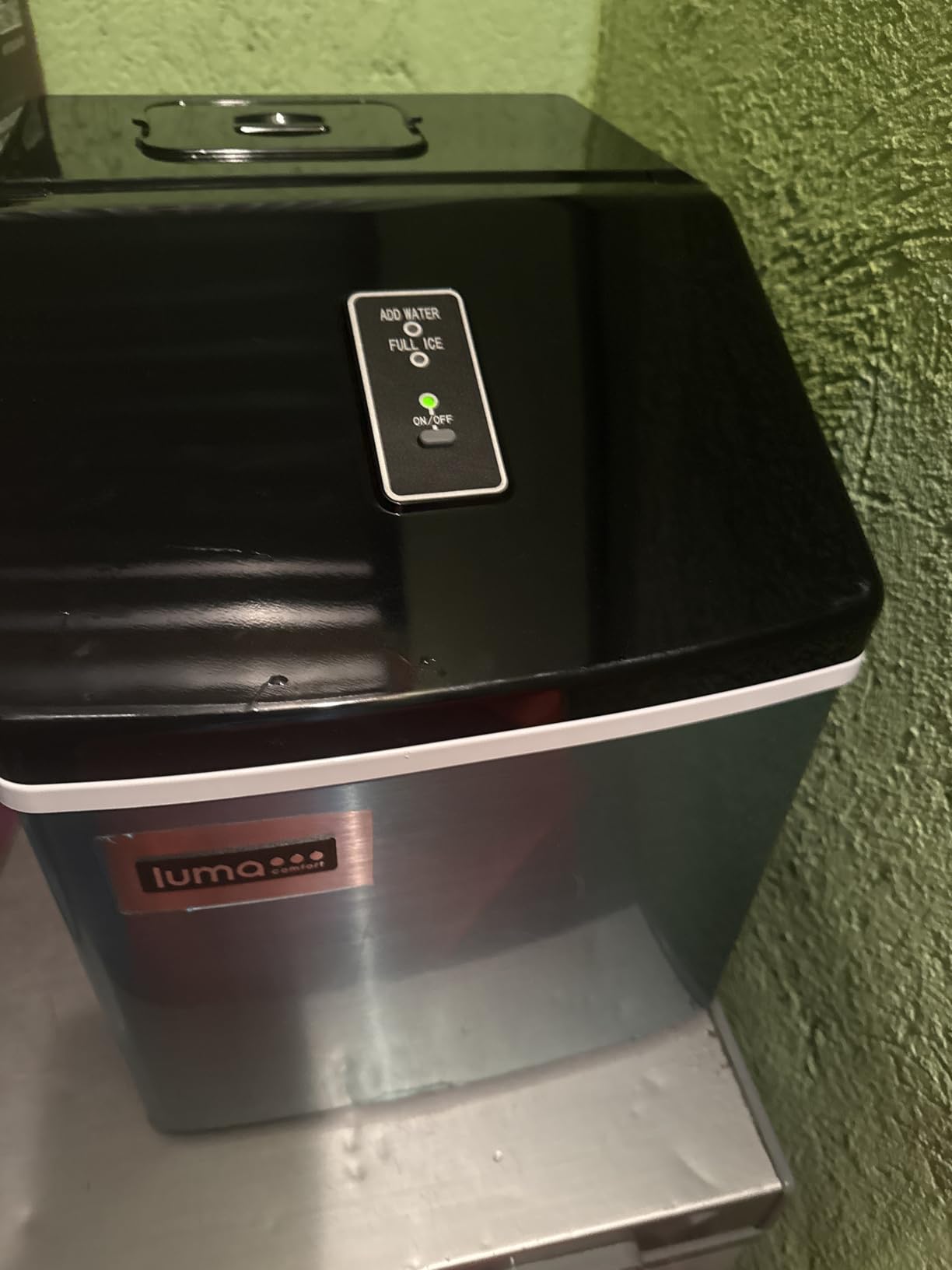 Luma Comfort Clear Ice Cube Maker Machine | First Cubes in 15 Minutes, 40 lbs. of Ice in 24 Hours | Countertop Portable Design in Stainless Steel customer photo 1