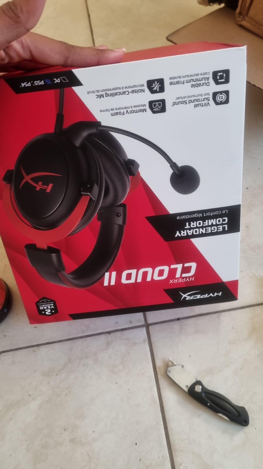 HyperX Cloud II Gaming Headset - 7.1 Surround Sound - Memory Foam Ear Pads - Durable Aluminum Frame - Multi Platform Headset - Works with PC, PS4, PS4 PRO, Xbox One, Xbox One S, Red customer photo 2