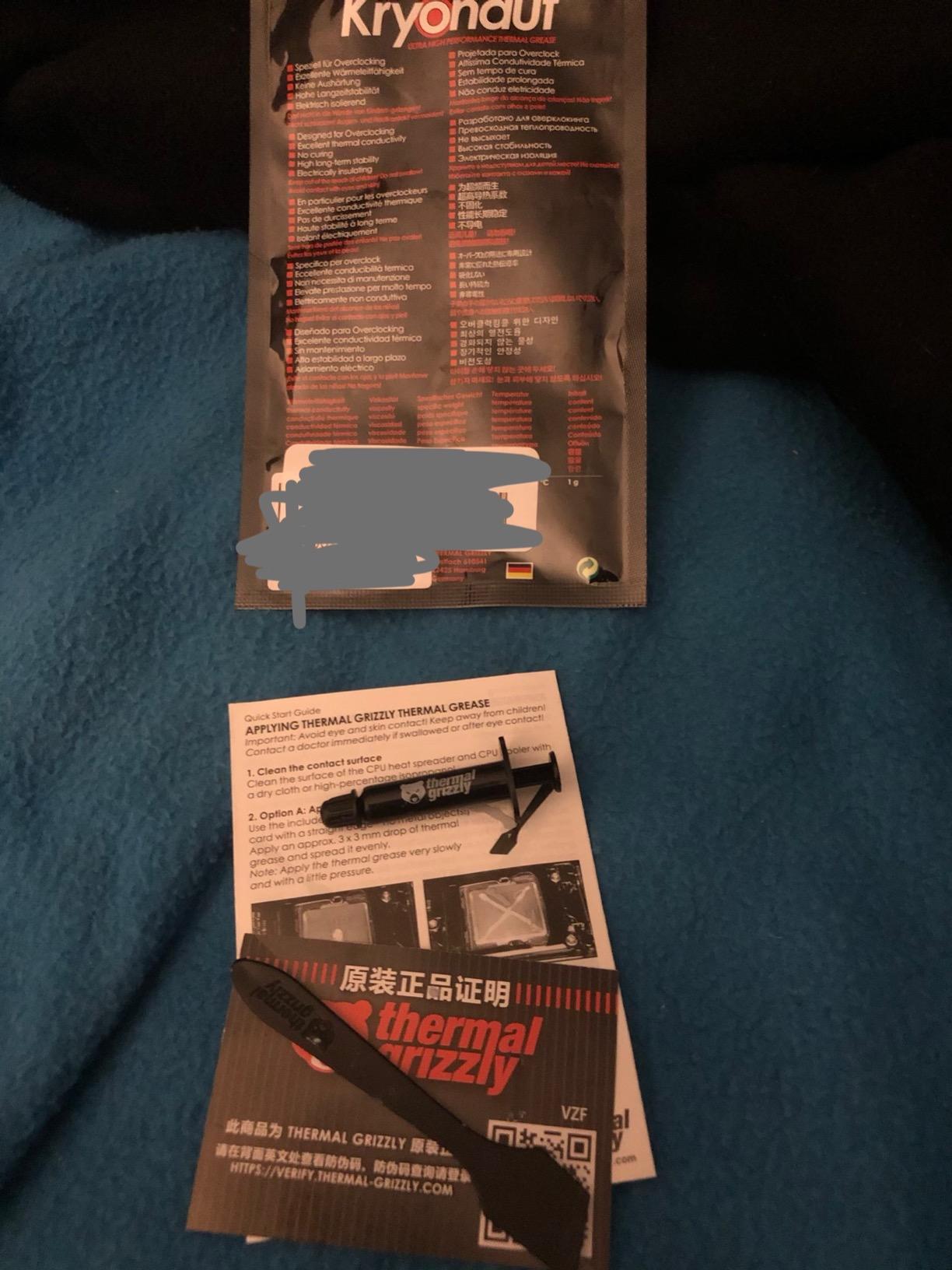 Thermal Grizzly Kryonaut - 1 Gram - Extremly High Performance Thermal Paste - for Demanding Applications and Overclocking CPU/GPU/PS4/PS5/Xbox customer photo 1