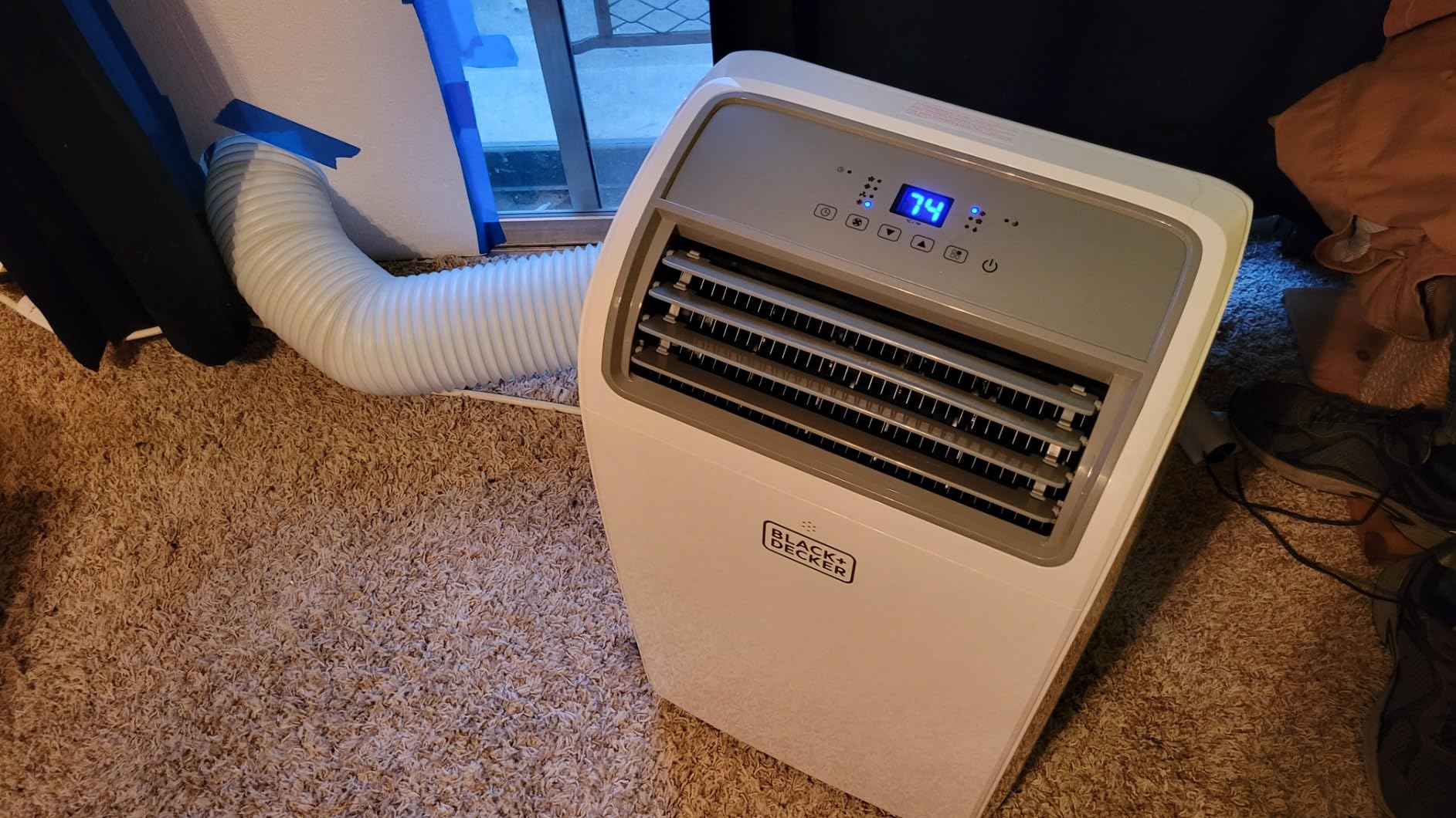 Smart Portable Air Conditioner, 12,000 BTU (8,350 BTU SACC) for Rooms up to 550 Sq. Ft., Smart Portable AC with Follow Me Remote and Window Kit, BPACT12WT, White customer photo 2
