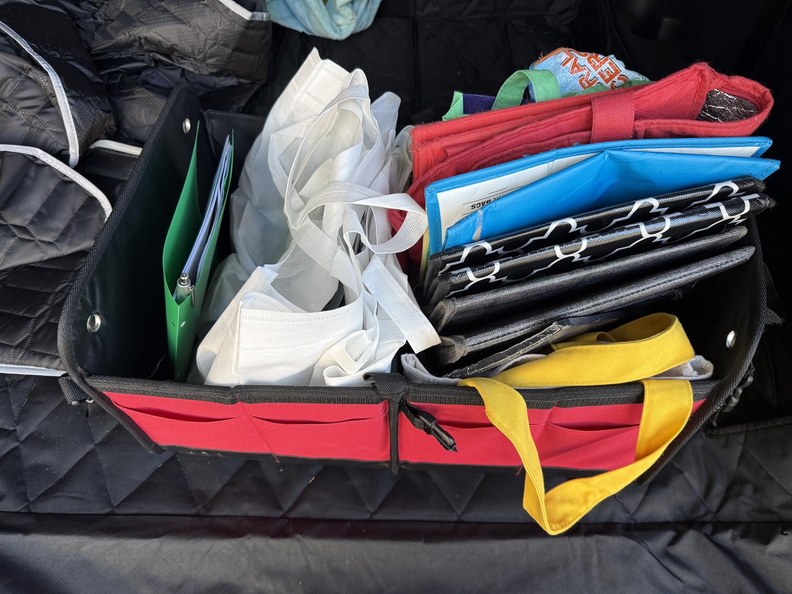 TRUNKCRATEPRO Trunk Organizer For Car, Suv, Truck | Premium Adjustable Multi Compartments Collapsible Car Trunk Organizer With Securing Straps & Non-Slip Bottom (Large Size, Black) customer photo 2