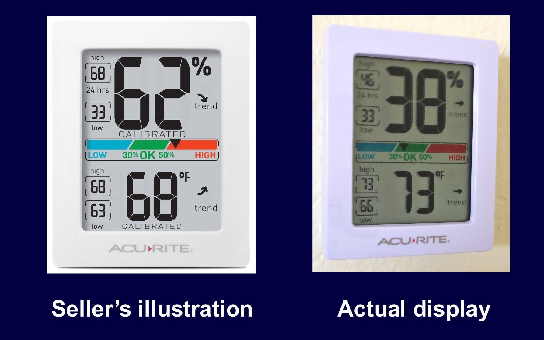 AcuRite Humidity Meter Hygrometer and Indoor Digital Thermometer with Temperature Gauge and Humidity Gauge, Room Thermometer Comfort Scale customer photo 2