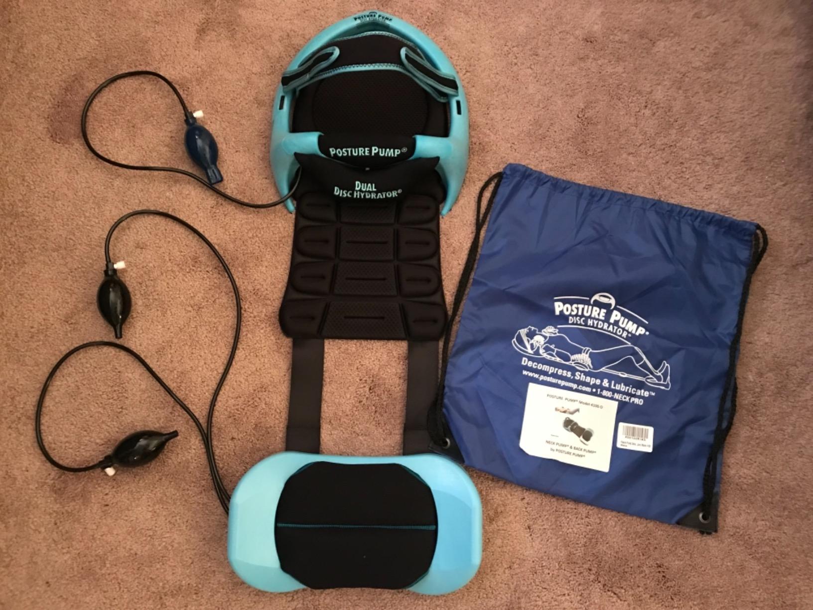 Posture Pump Dual Deluxe Full Spine Traction Device Cervical and Lumbar Decompression System Spine Alignment Therapy Tool Posture Corrector for Neck & Lower Back Pain Model 4100-D customer photo 2