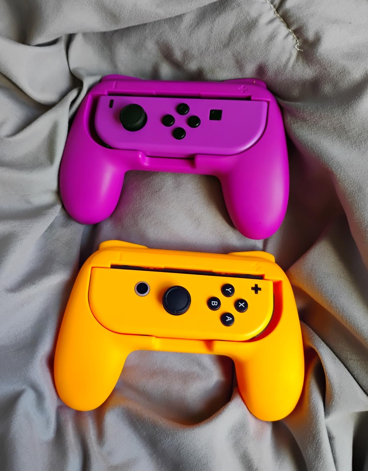 FASTSNAIL Grips Compatible with Nintendo Switch for Joy Con & OLED Model for Joycon, Wear-Resistant Handle Kit and Non-Slip Thumb Grips for Switch Joycon 1 Controller 2 Pack (Black) customer photo 1
