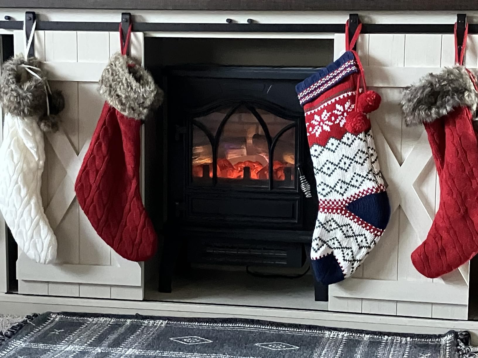 duraflame® 3D Infrared Quartz Electric Fireplace Stove Heater, Black customer photo 1