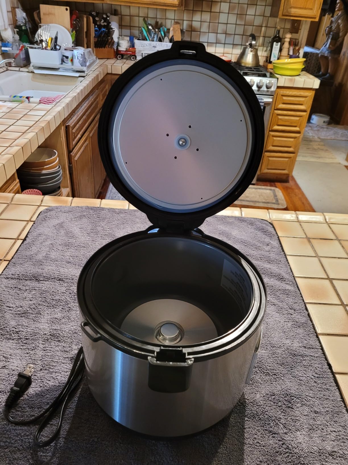 Hamilton Beach Digital Programmable Rice Cooker & Food Steamer, 8 Cups Cooked (4 Uncooked), With Steam & Rinse Basket, Stainless Steel (37518) customer photo 2