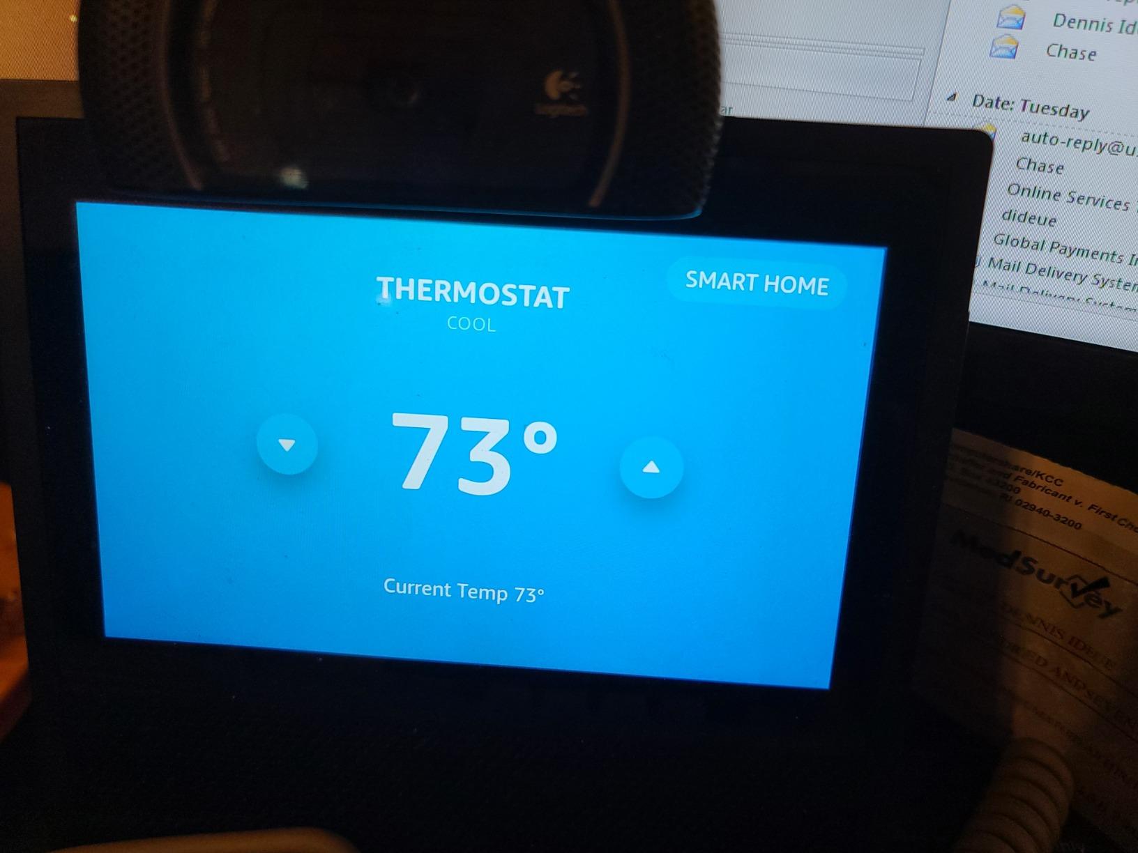 RTH9585WF1004 Wi-Fi Smart Color Thermostat, 7 Day Programmable, Touch Screen, Energy Star, Alexa Ready, Gray customer photo 2