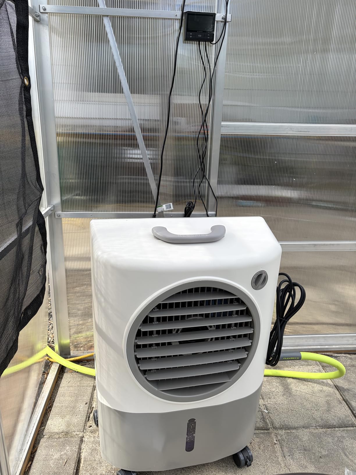 Portable Swamp Coolers - 1300 CFM MC18M Evaporative Air Cooler with 2-Speed Fan, 53.4 dB - 500 sq. ft. Coverage Evaporative Air Cooler Portable High Velocity Outdoor Cooling Fan by Hessaire - White customer photo 2