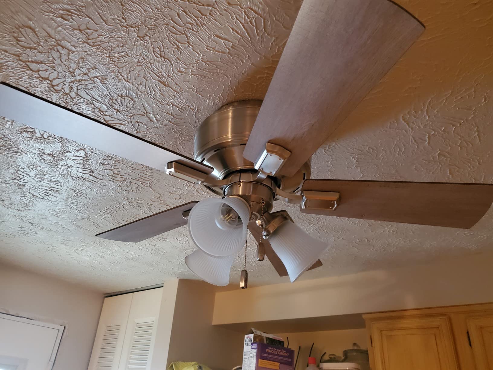 Hunter 42 inch Indoor Ceiling Fan with LED Lights and Pull Chain - Low Profile Flush Mount Ceiling Fan, 5 Blades, For Bedroom, Living Room, or Kitchen, Quiet - Crestfield 52153, Noble Bronze customer photo 1