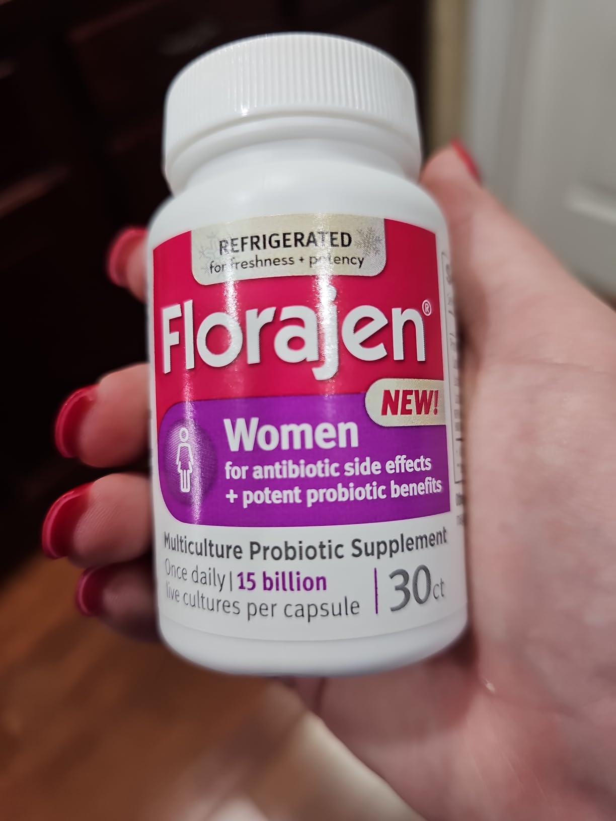 Florajen Women's Vaginal Probiotics, Provides Gut Health & Constipation Relief for Adults and Bloating Relief for Women, 90 Capsules (3 Packs of 30) (Refrigerated) customer photo 2