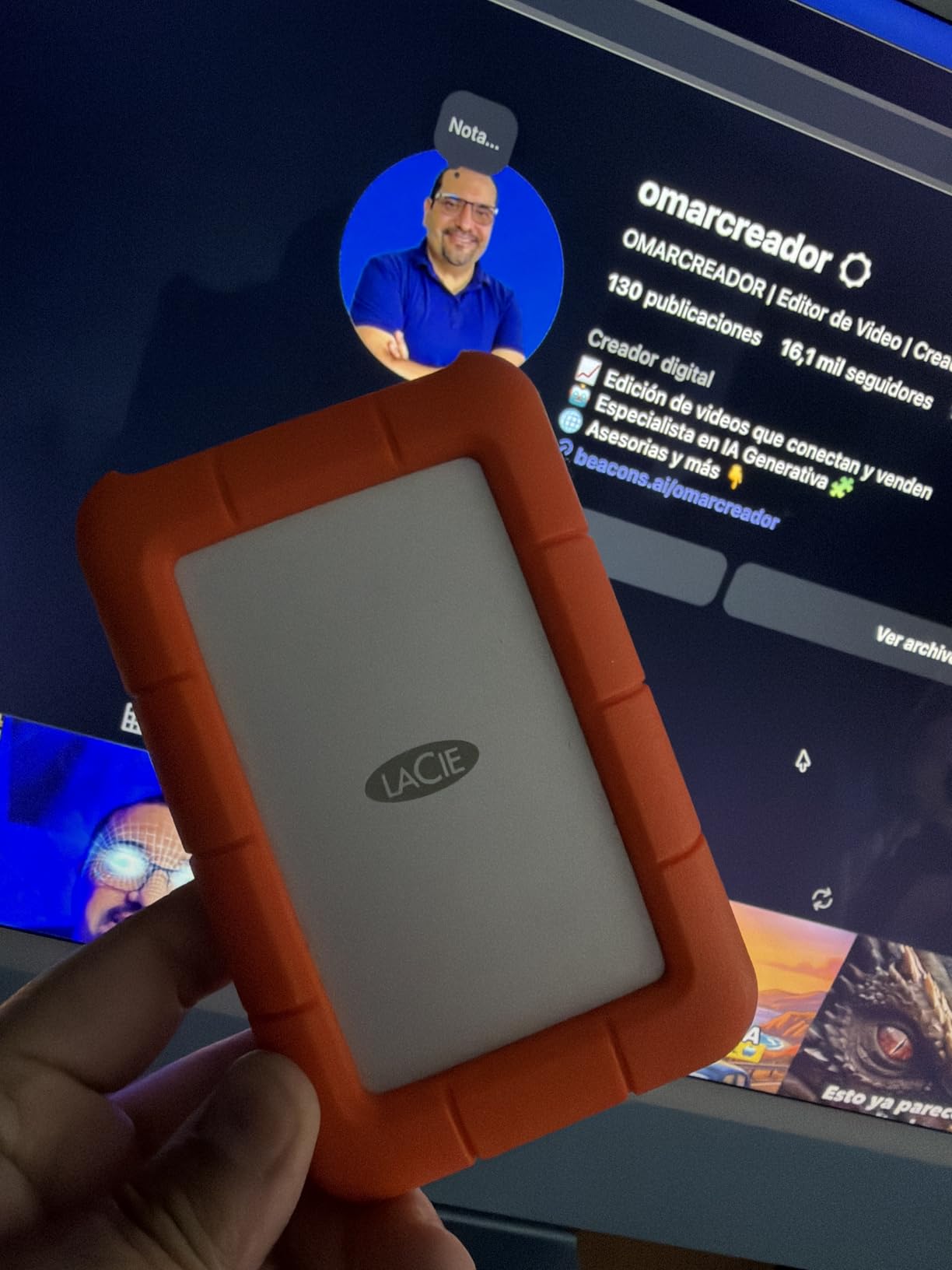 LaCie Rugged 5TB Portable External HDD - USB 3.0/2.0 Compatible, Shock/Dust/Rain Resistant for Mac & PC, Orange, Grey customer photo 1
