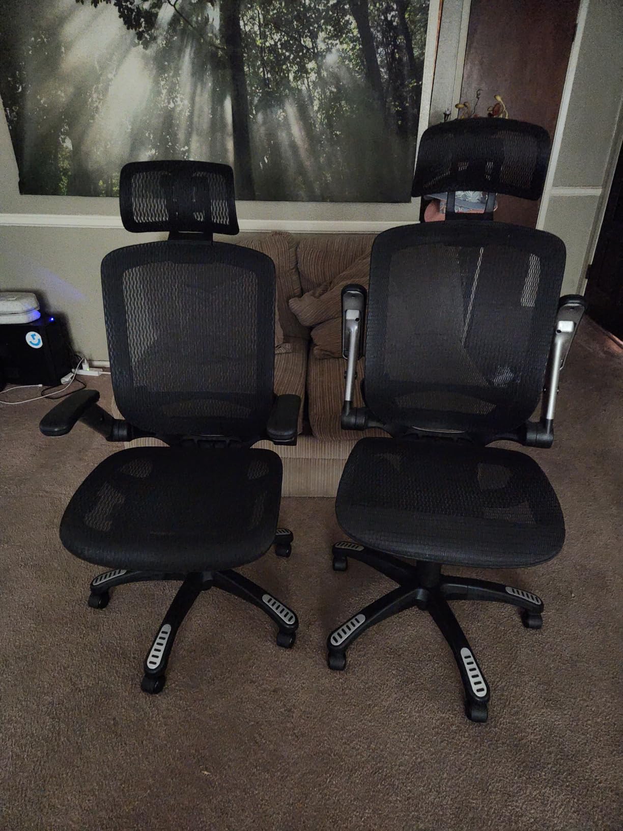 GABRYLLY Ergonomic Office Chair, High Back Home Desk Chair with Headrest, Flip-Up Arms, 90-120° Tilt Lock and Wide Cushion, Big and Tall Mesh Chairs for Man Woman, Black Task Chair customer photo 2
