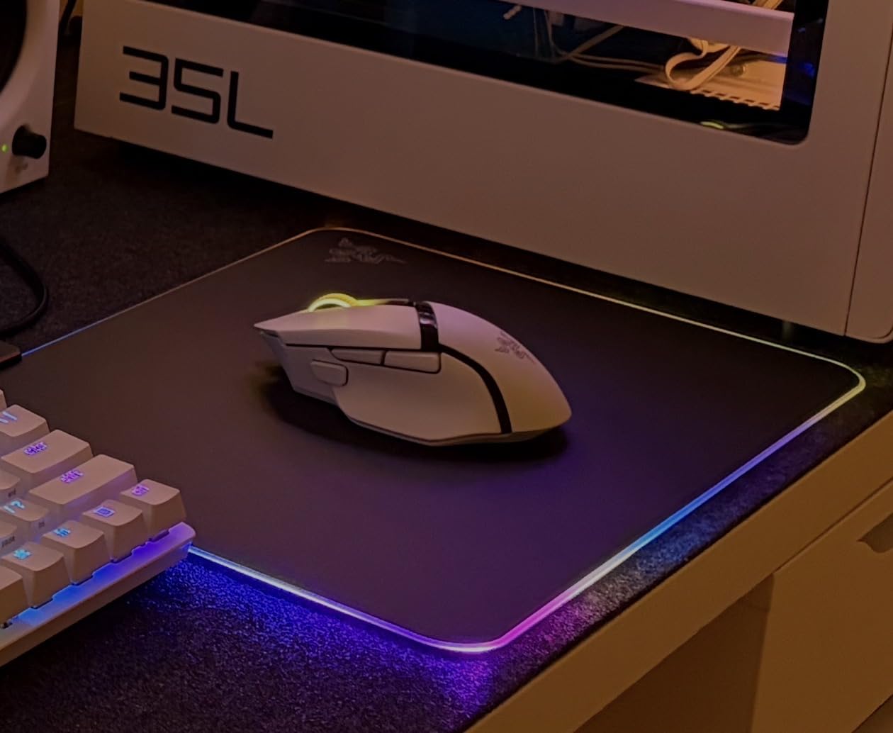 Razer Firefly Hard V2 RGB Gaming Mouse Pad: Customizable Chroma Lighting, Built-in Cable Management, Balanced Control and Speed, Non-Slip Rubber Base customer photo 1