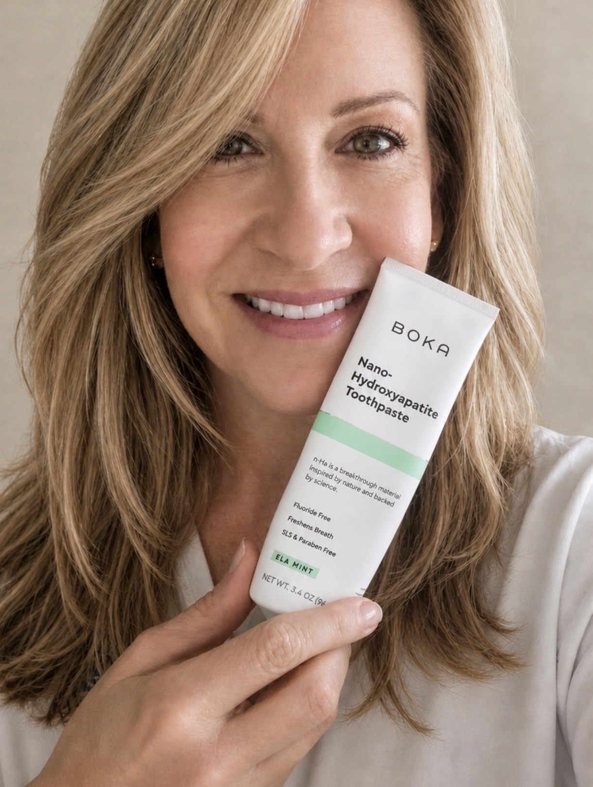 Boka Fluoride Free Toothpaste, Nano Hydroxyapatite Toothpaste, Appropriate for Sensitive Teeth - for Adult Oral Care - Ela Mint Flavor, 4 Fl Oz 1Pk customer photo 2