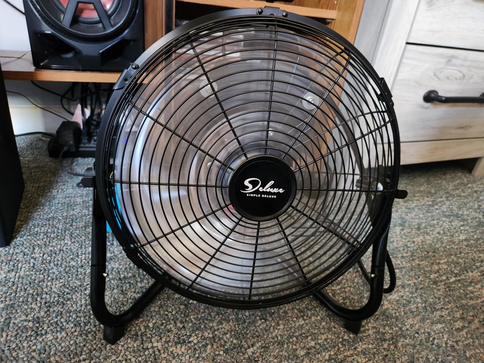 Simple Deluxe 18 Inch 3-Speed High Velocity Heavy Duty Metal Industrial Floor Fans, Black customer photo 1