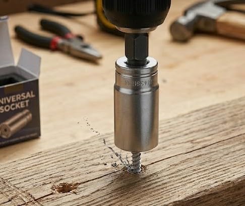 Fathers Day Dad Gifts from Daughter Son Wife Super Universal Socket Tools Gifts for Men, Grip Set with Power Drill Adapter Cool Stuff Gadgets Present Ideas Gifts for Dad Husband Him Grandpa Step Dad customer photo 1