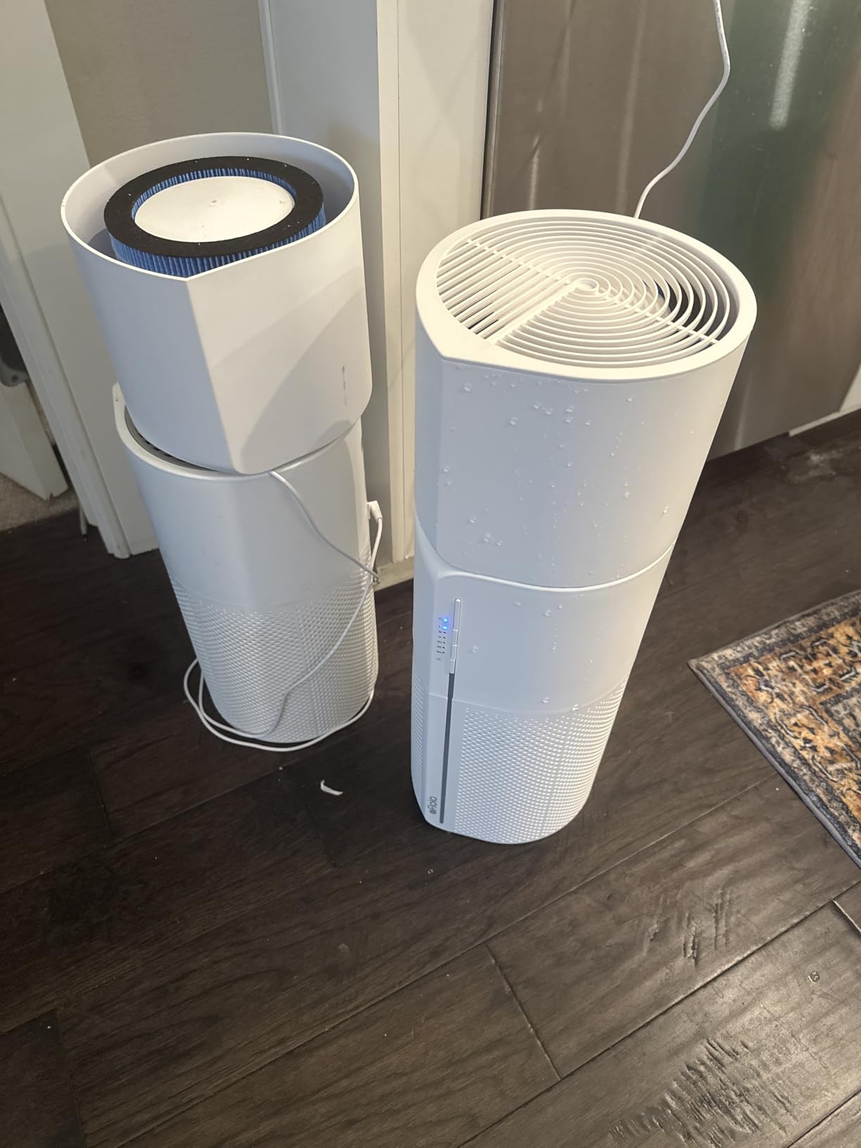 Afloia 2 IN 1 Air Purifier with Humidifier Combo, 3-Stage Filters for Home Allergies Pets Hair Smoker Odors, Evaporative Humidifier, Auto Shut Off, Quiet Air Cleaner with Seven Color Light,White customer photo 1