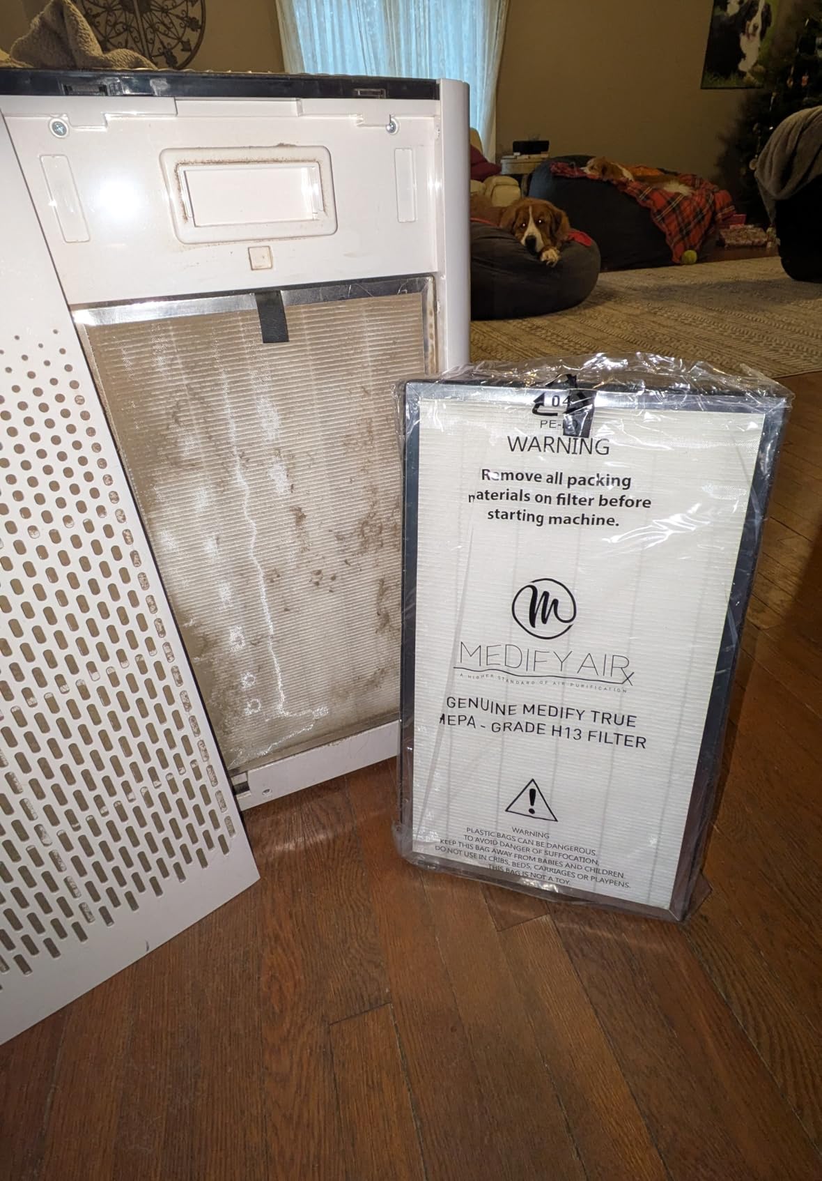 Medify MA-15 Air Purifier with True HEPA H13 Filter | 585 ft² Coverage in 1hr for Allergens, Smoke, Wildfires, Dust, Odors, Pollen, Pet Dander | Quiet 99.9% Removal to 0.1 Microns | White, 1-Pack customer photo 2