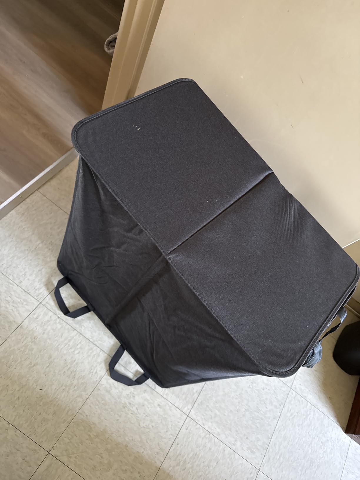 Lifewit Double Laundry Hamper with Lid and Removable Laundry Bags, Large Collapsible 2 Dividers Dirty Clothes Basket with Handles for Bedroom Laundry Room Closet Bathroom College, 136L Black customer photo 2