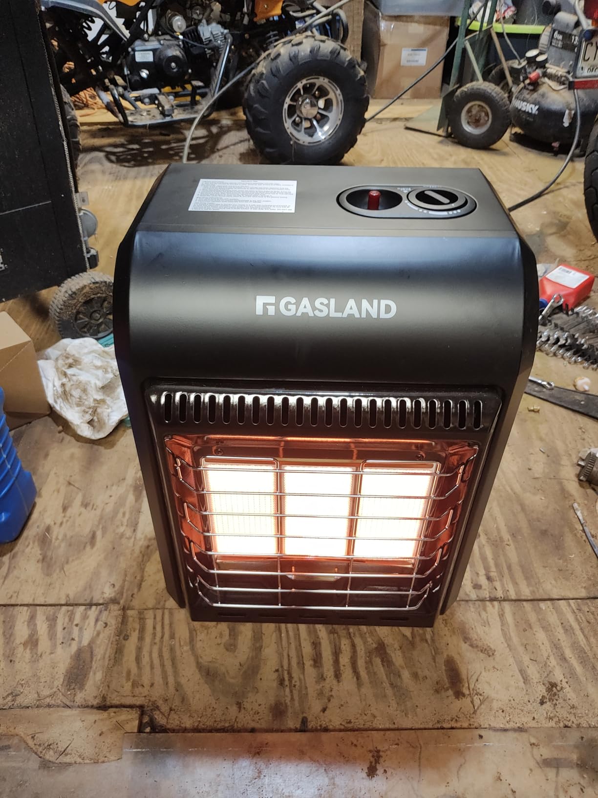 Gasland MHA18BN Propane Radiant heater, 18,000 BTU Warm Area up to 450 sq. ft., Portable LP Gas Heater for Garages, Workshops and Construction Sites, Ultra Quiet Propane Heater with LP Regulator Hose customer photo 1