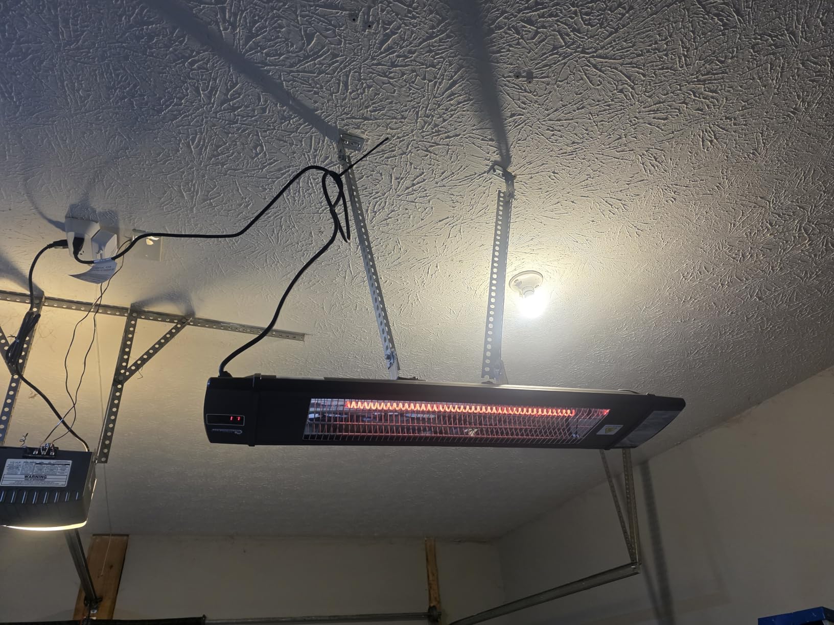 DR. INFRARED HEATER Carbon Infrared Patio Heater with Tripod, Remote Control, Optional On/Off Tip-Over Protection, Freestanding or Wall-Mounted, Black customer photo 2