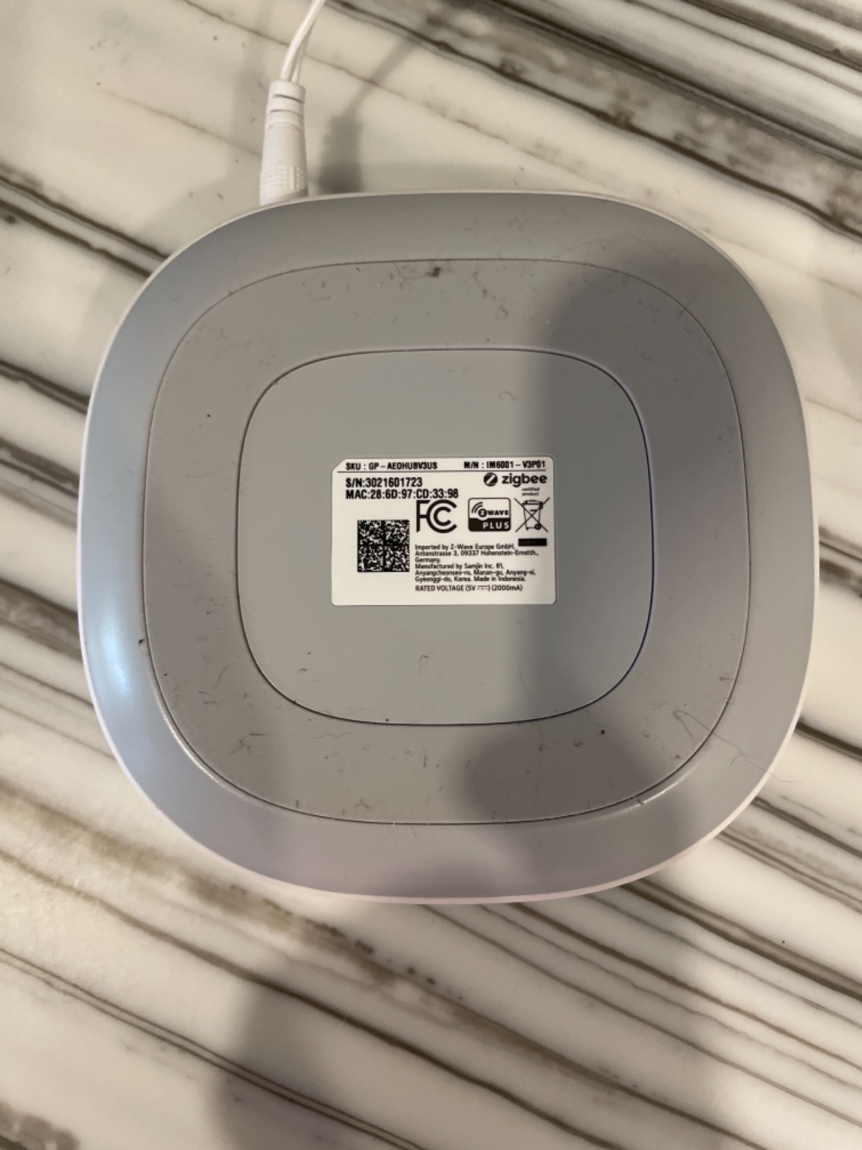 Aeotec Smart Home Hub, Works as a SmartThings Hub, Z-Wave, Zigbee, Matter Gateway, Compatible with Alexa, Google Assistant, WiFi customer photo 1