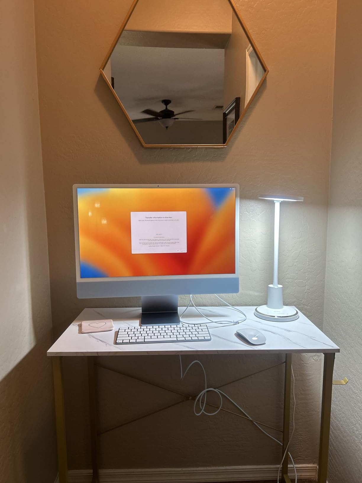 Apple 2021 iMac All in one Desktop Computer with M1 chip: 8-core CPU, 8-core GPU, 24-inch Retina Display, 8GB RAM, 256GB SSD Storage, Matching Accessories. Works with iPhone/iPad; Blue customer photo 2