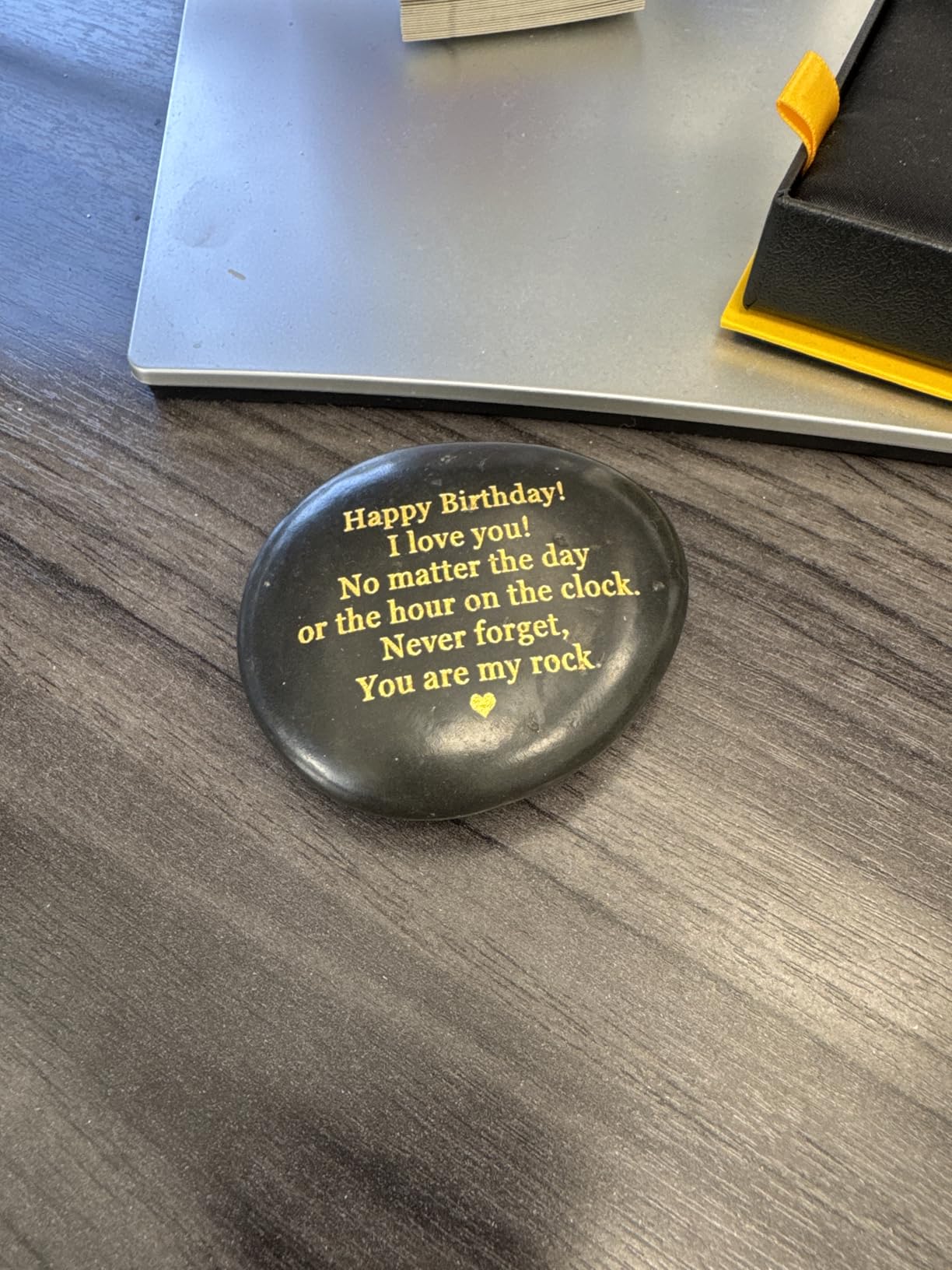 Unique Gifts for Fathers Day for Men - Engraved Decorative Stones Gift for Father's Day for Dad from Son - Heart-Warming You are My Rock - Decorative Accessories Gifts for Men Who Have Everything customer photo 2