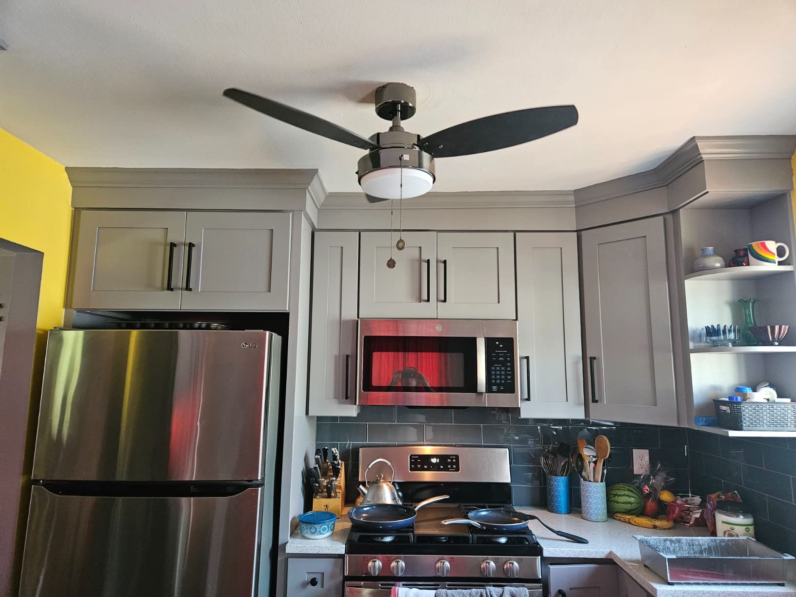 Westinghouse Lighting 7305000 Alloy, Modern LED Ceiling Fan with Light, 42 Inch, Matte Black Finish, Opal Frosted Glass customer photo 1