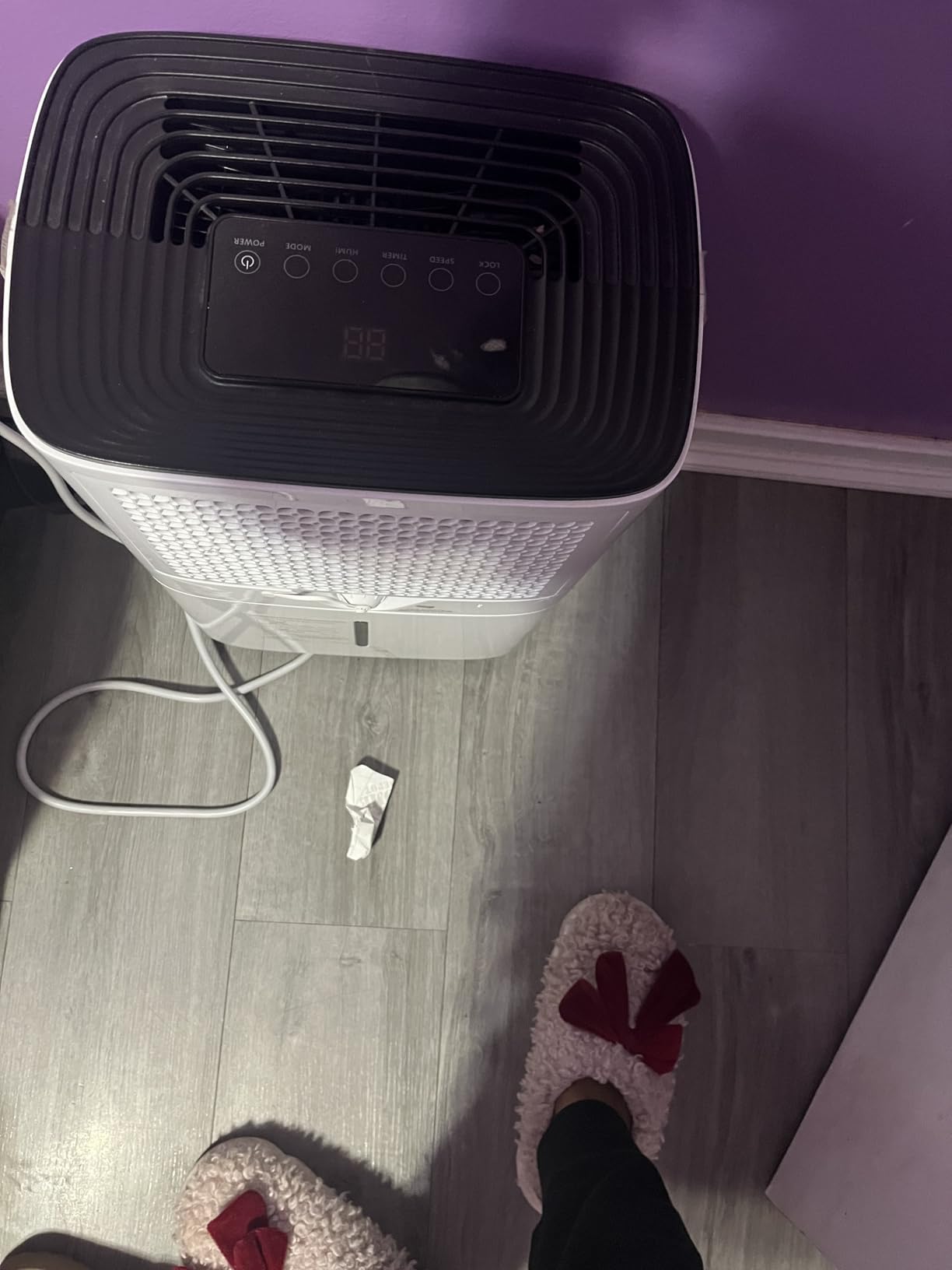 HOGARLABS 50 Pint Smart Dehumidifiers for Home and Basements, with 3 Working Modes, Overflow Protection, and Auto Shut off Restart. Ultra Silent Dehumidifier with Drain Hose and Digital Control Panel. customer photo 2