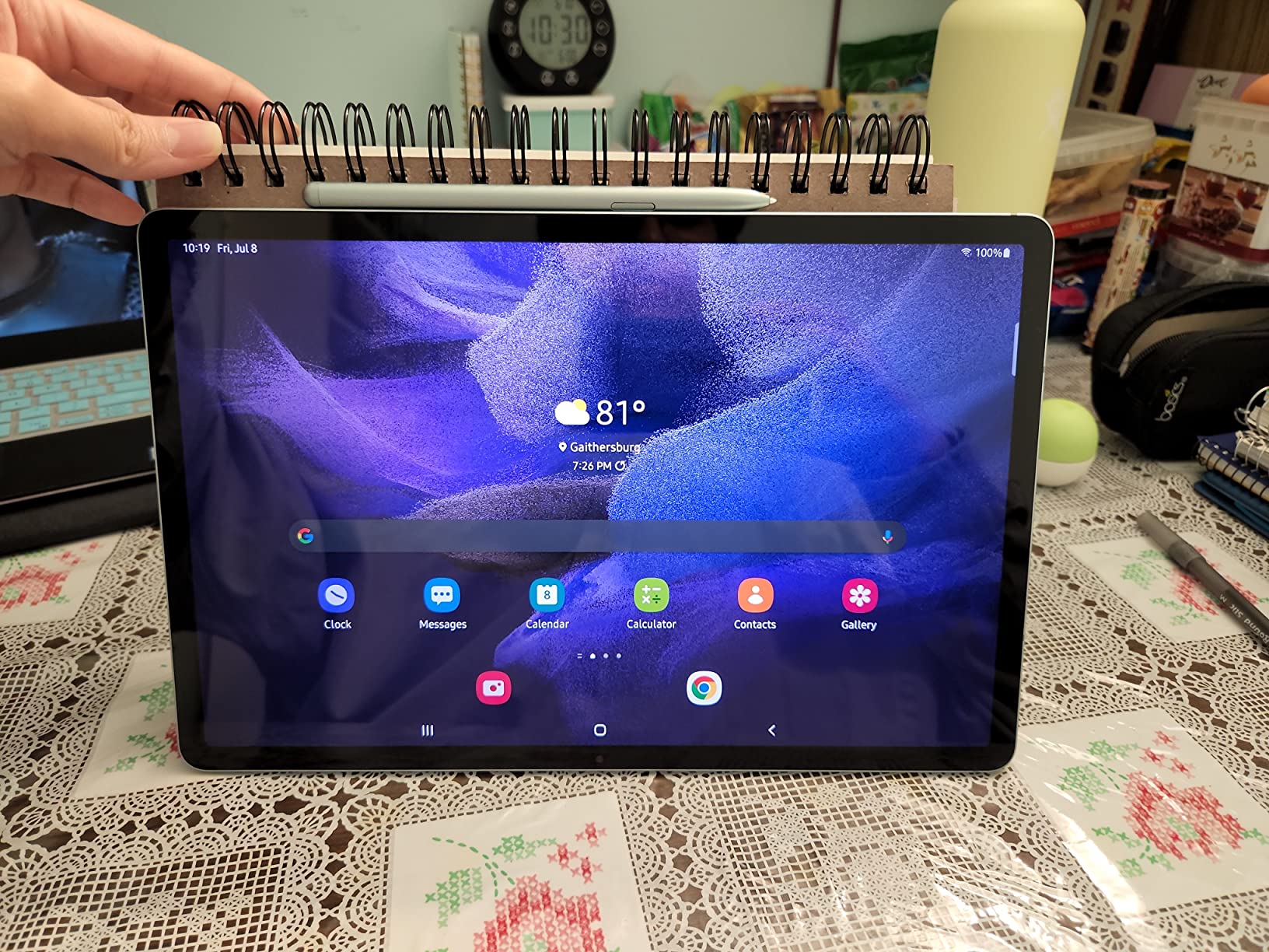 Galaxy Tab S7 FE 12.4 inch 64GB WiFi Android Tablet Large Screen S Pen Included Multi Device Connectivity Long Lasting Battery US Version 2021 Mystic Black customer photo 1