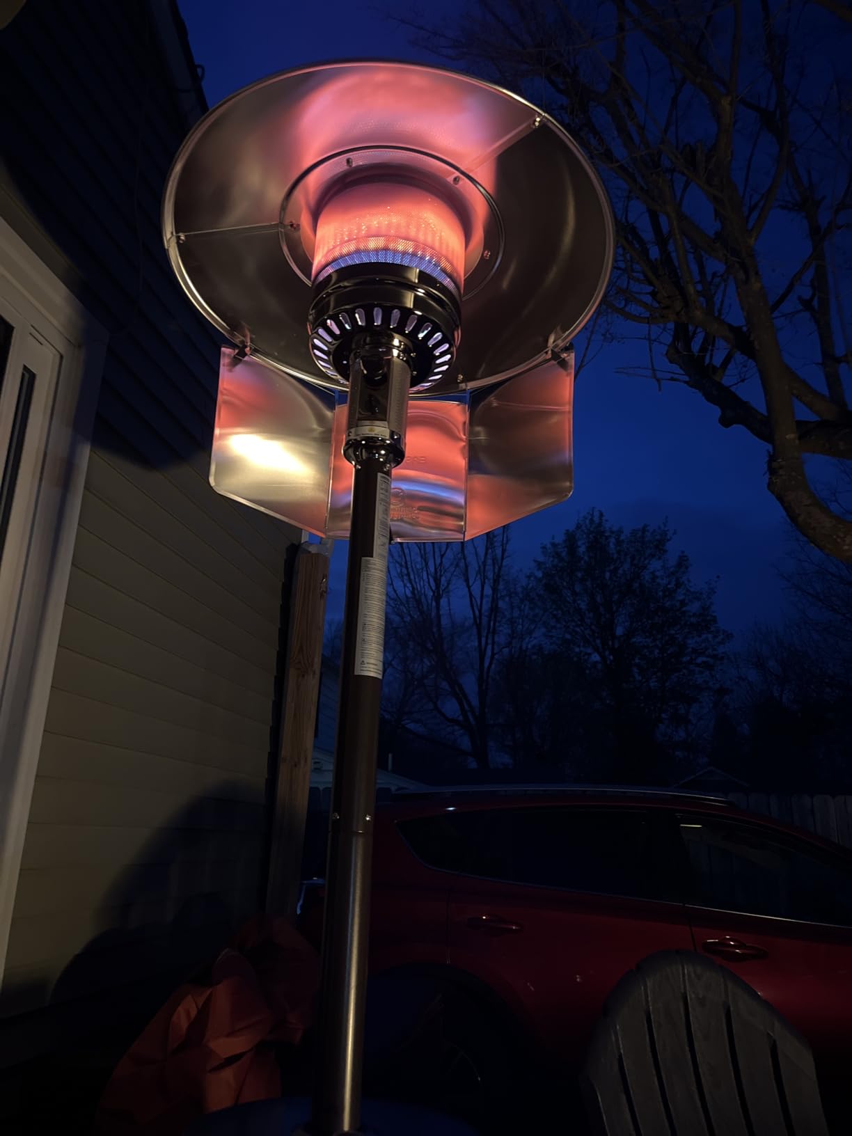 EAST OAK 50,000 BTU Patio Heater with Sand Box, Table Design, Double-Layer Stainless Steel Burner, Wheels, Triple Protection System, Outdoor Heater for Home and Residential, Pinecone customer photo 1