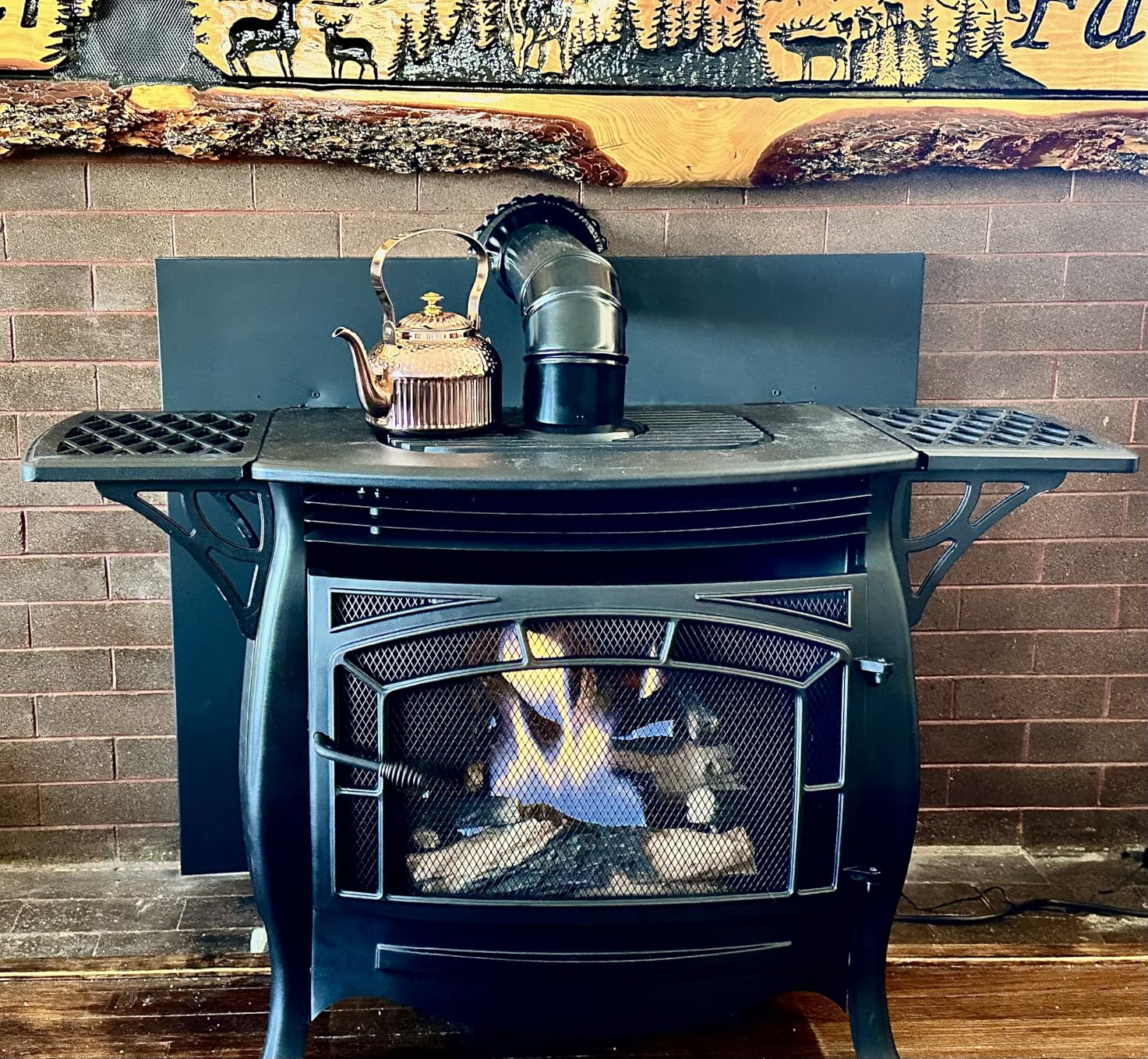 Duluth Forge Dual Fuel Ventless Gas Stove - 26,000 BTU, Remote Control, Matte Black Finish - Model# FDSR25 customer photo 2