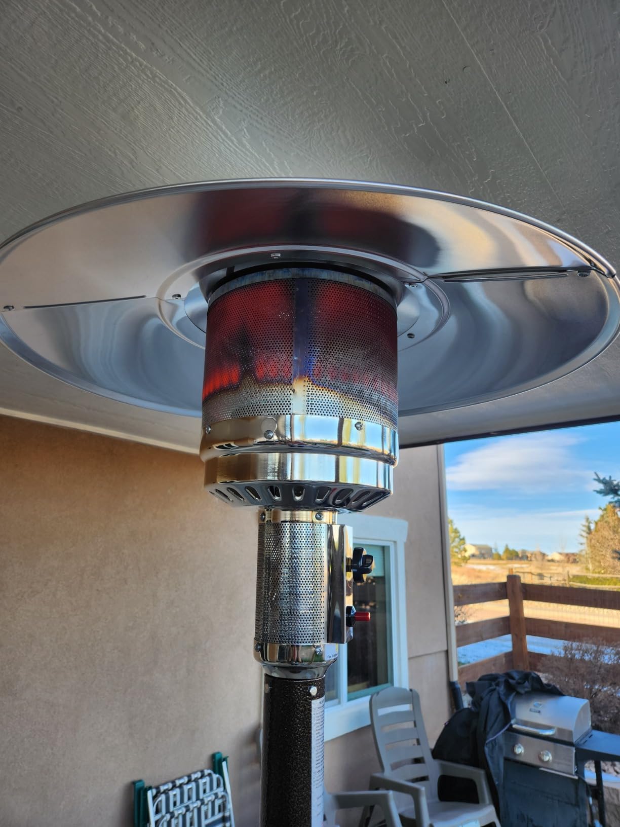 Giantex 50,000 BTU Propane Patio Heater for Outdoor Use, Heat Lamp With Wheels, Trip-over Protection & CSA Certified for Commercial and Household (Grey) customer photo 1