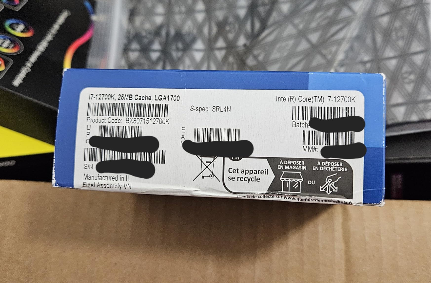 Intel Core i7-12700K Gaming Desktop Processor with Integrated Graphics and 12 (8P+4E) Cores up to 5.0 GHz Unlocked LGA1700 600 Series Chipset 125W customer photo 2