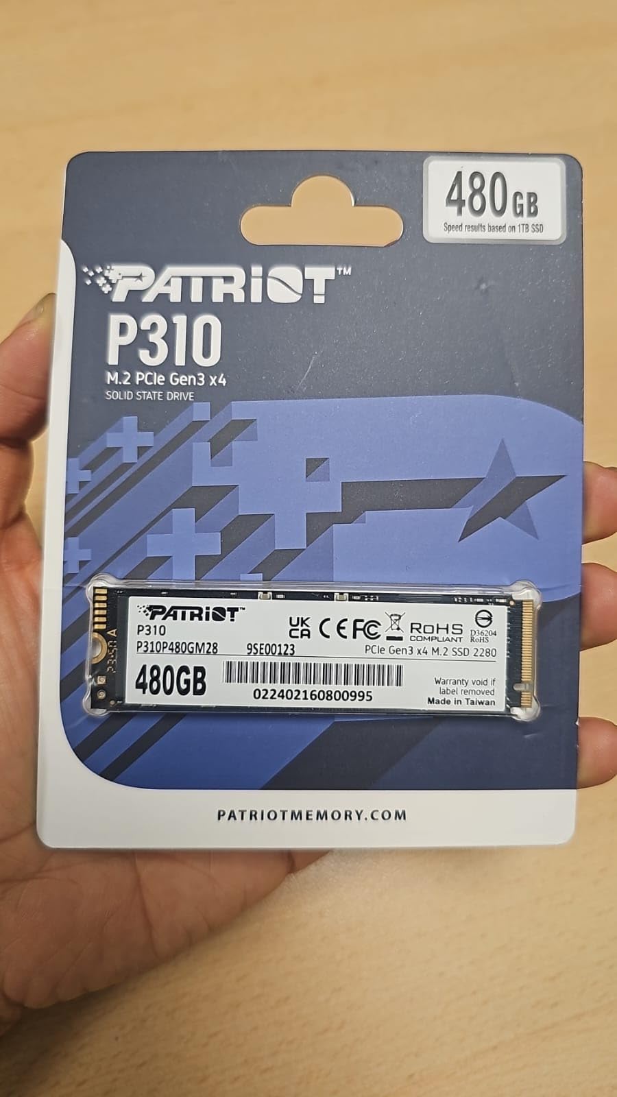 P310 240GB Internal SSD - NVMe PCIe M.2 Gen3 x 4 - Low-Power Consumption Solid State Drive - P310P240GM28 customer photo 1