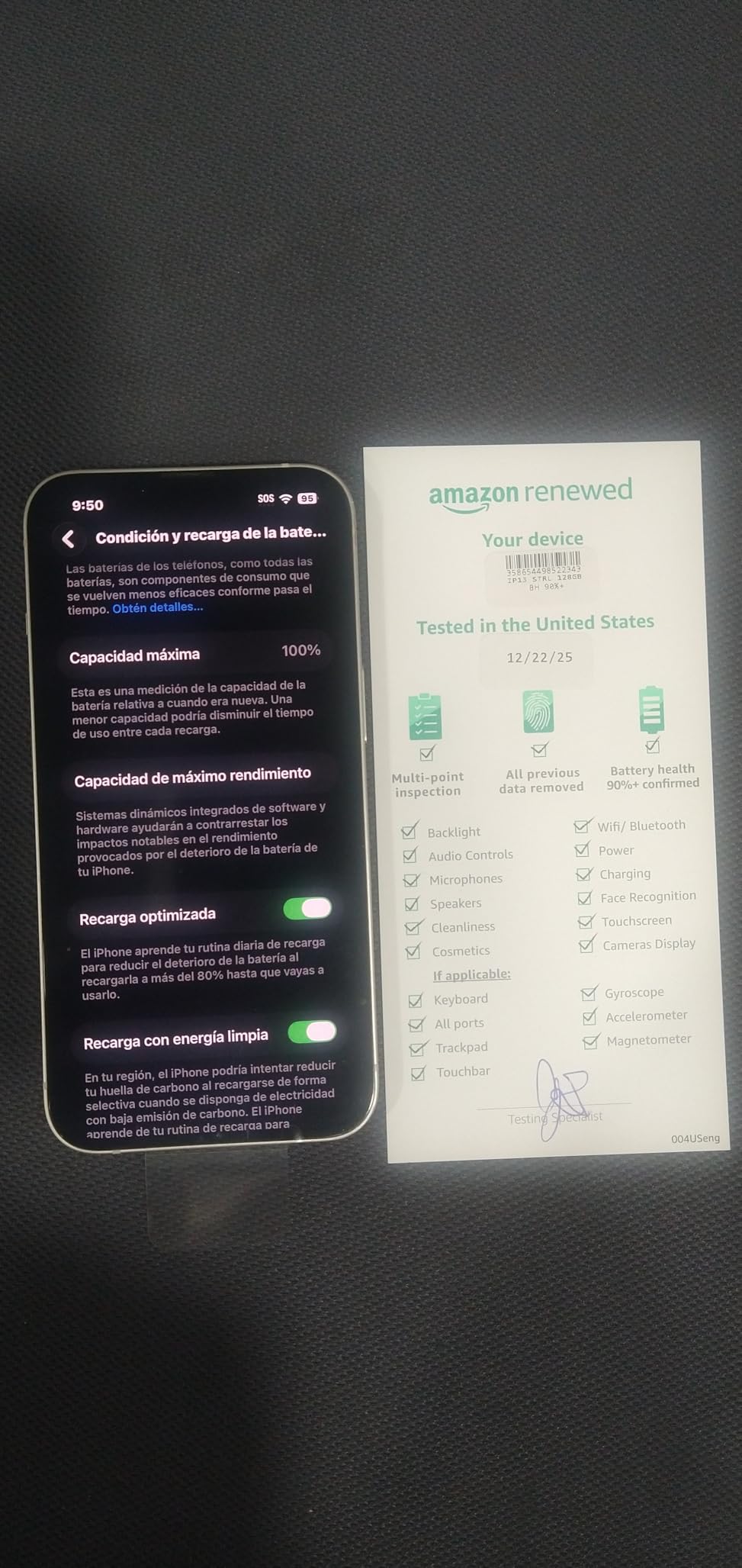 Apple iPhone 13, 128GB, Midnight - Unlocked (Renewed) customer photo 2