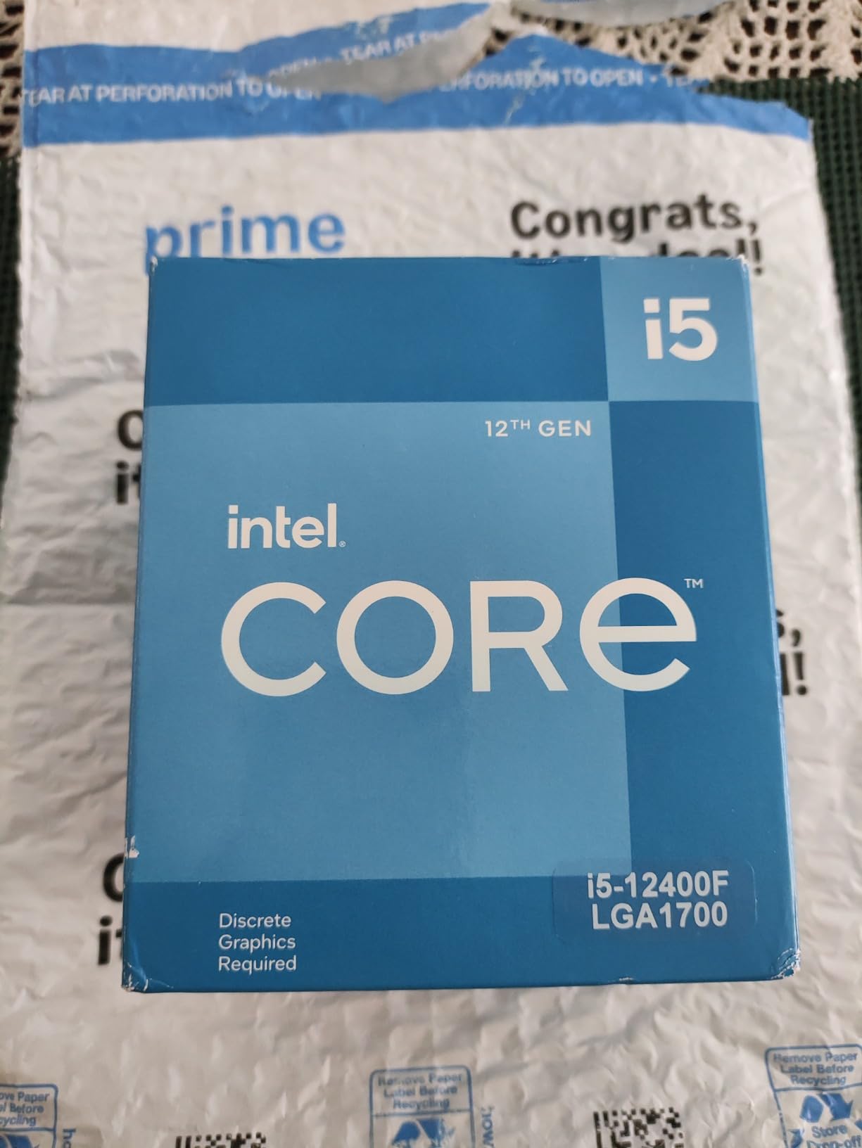 INTEL CPU Core i5-12400F / 6/12 / 2.5GHz / 6xxChipset / BX8071512400F customer photo 1