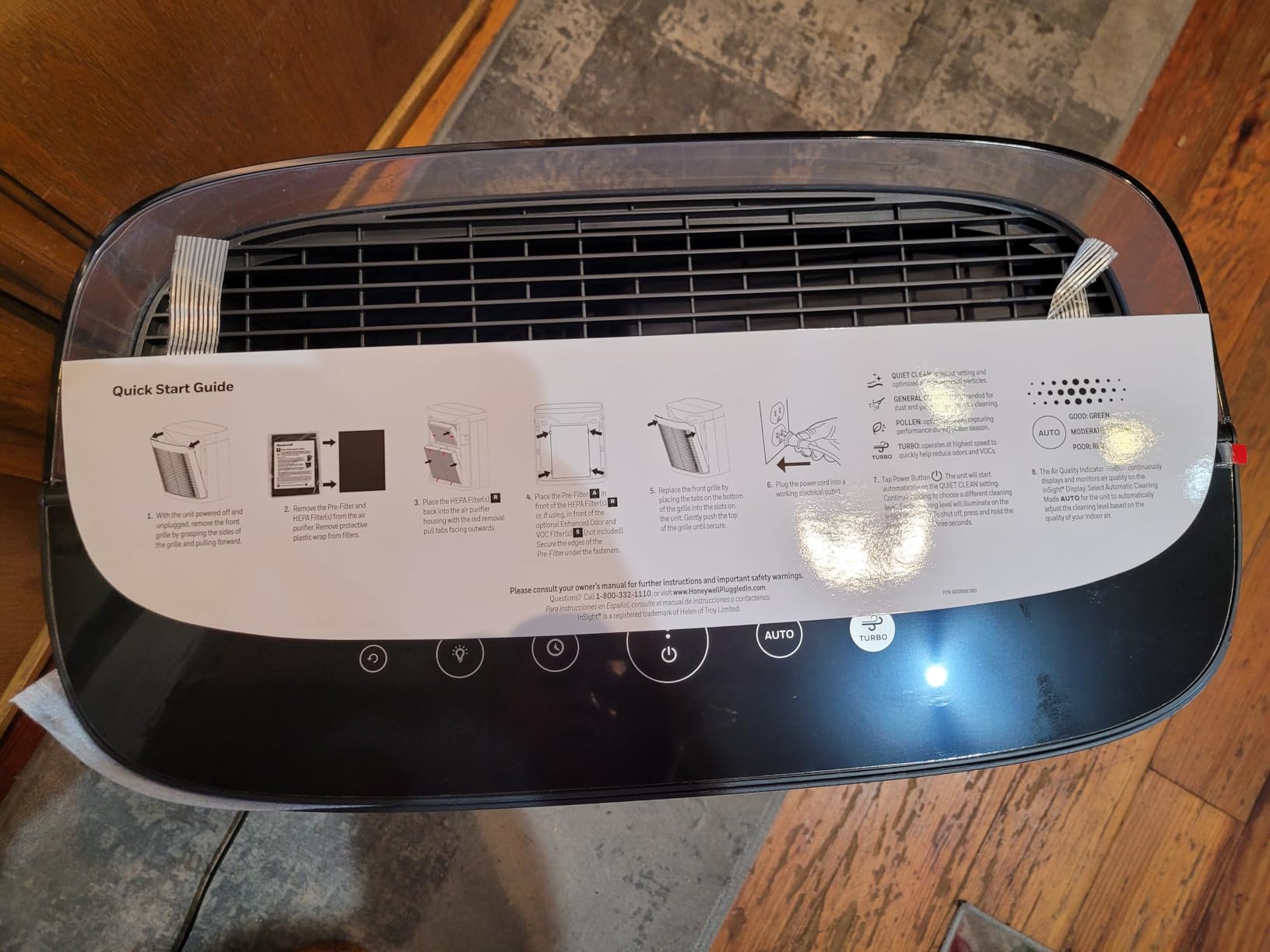 Honeywell HEPA Air Purifier for Home, 938 Ft² Rooms in 1 hour, Turbo Clean, Reduces Allergens, Dust, Pollen, Pet Dander, All Smoke Types, Odors, White, HPA5100W customer photo 1
