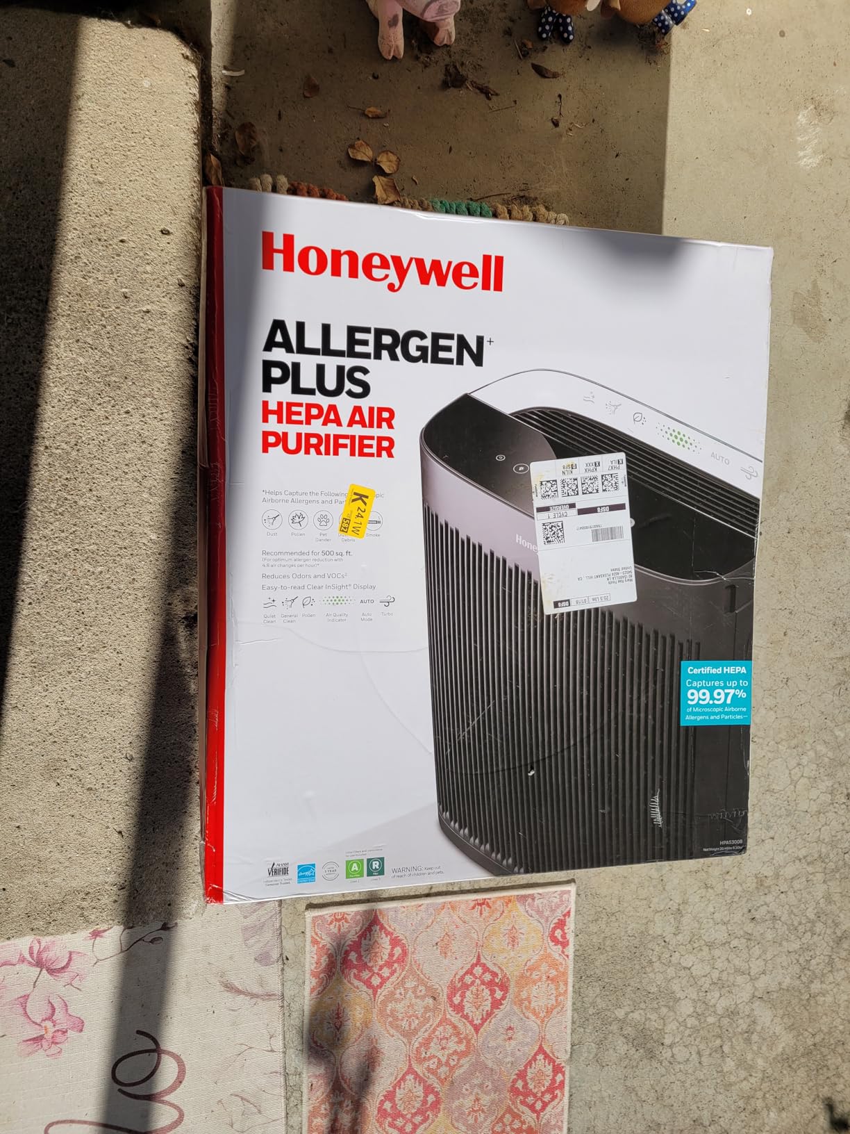 Honeywell HEPA Air Purifier for Home, 938 Ft² Rooms in 1 hour, Turbo Clean, Reduces Allergens, Dust, Pollen, Pet Dander, All Smoke Types, Odors, White, HPA5100W customer photo 2