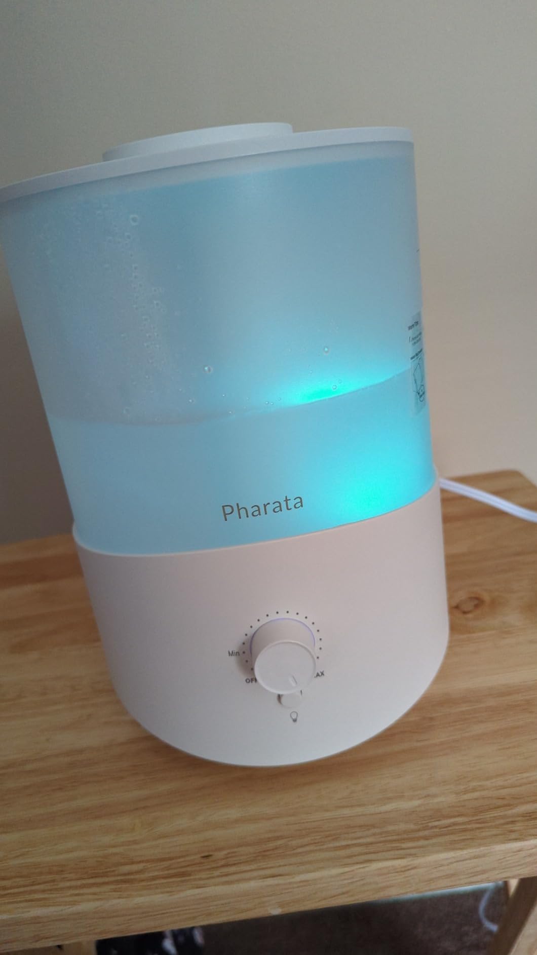 Pharata Humidifiers for Bedroom Large Room, 2.5L Cool Mist Humidifier with Essential Oil Diffuser, Top Fill Humidifier for Baby, Home, Plant, Ultrasonic Humidification for whole house, Auto Shut-Off customer photo 2